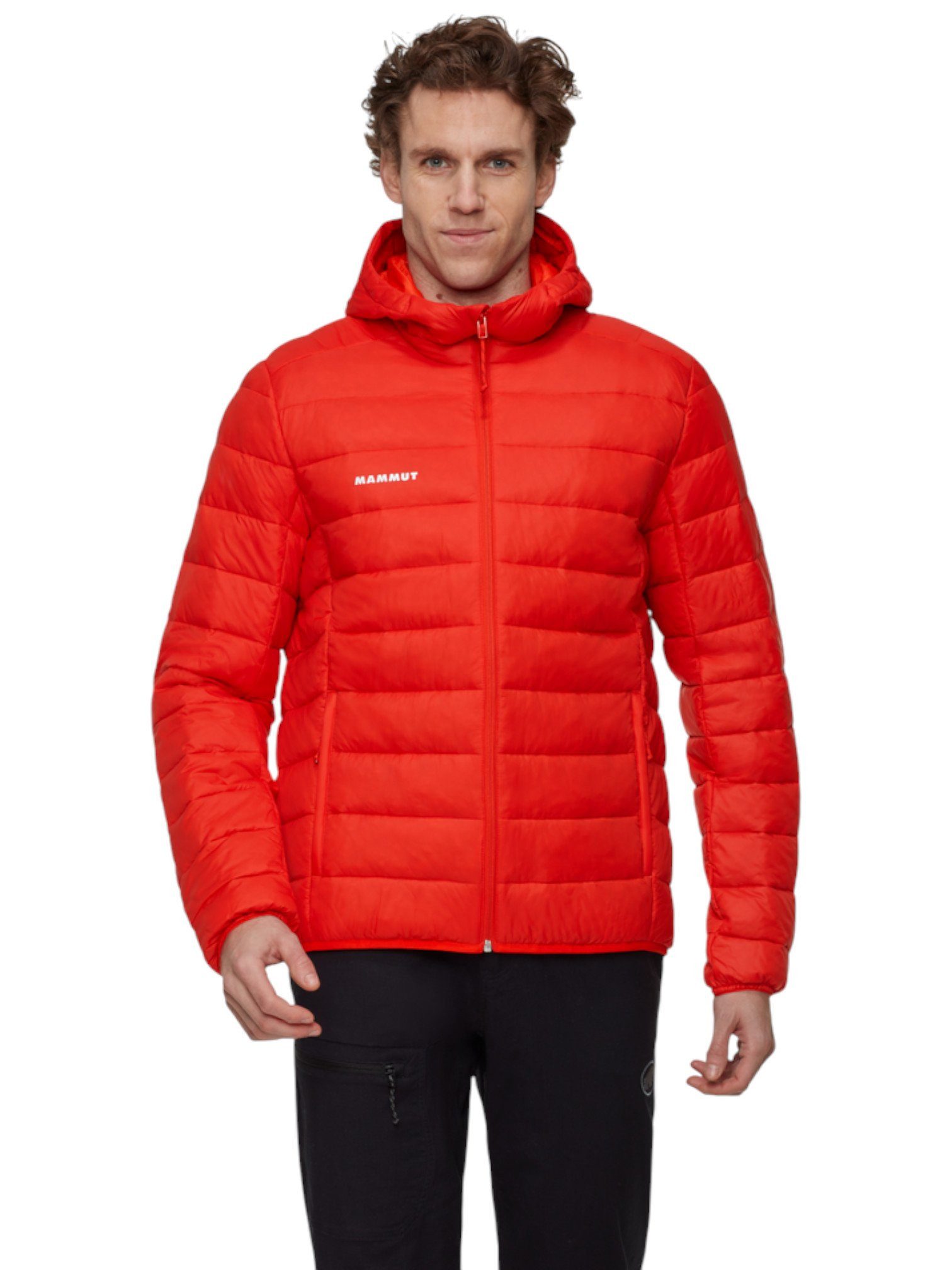 Mammut Winterjacke Crag Insulated Hooded (warm, leicht) rot Herren