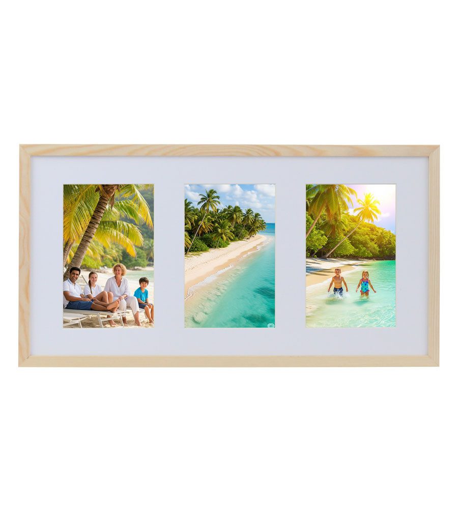 IDEAL TREND Bilderrahmen Multiframe Collage Bilderrahmen Holz Fotos Massivh günstig online kaufen