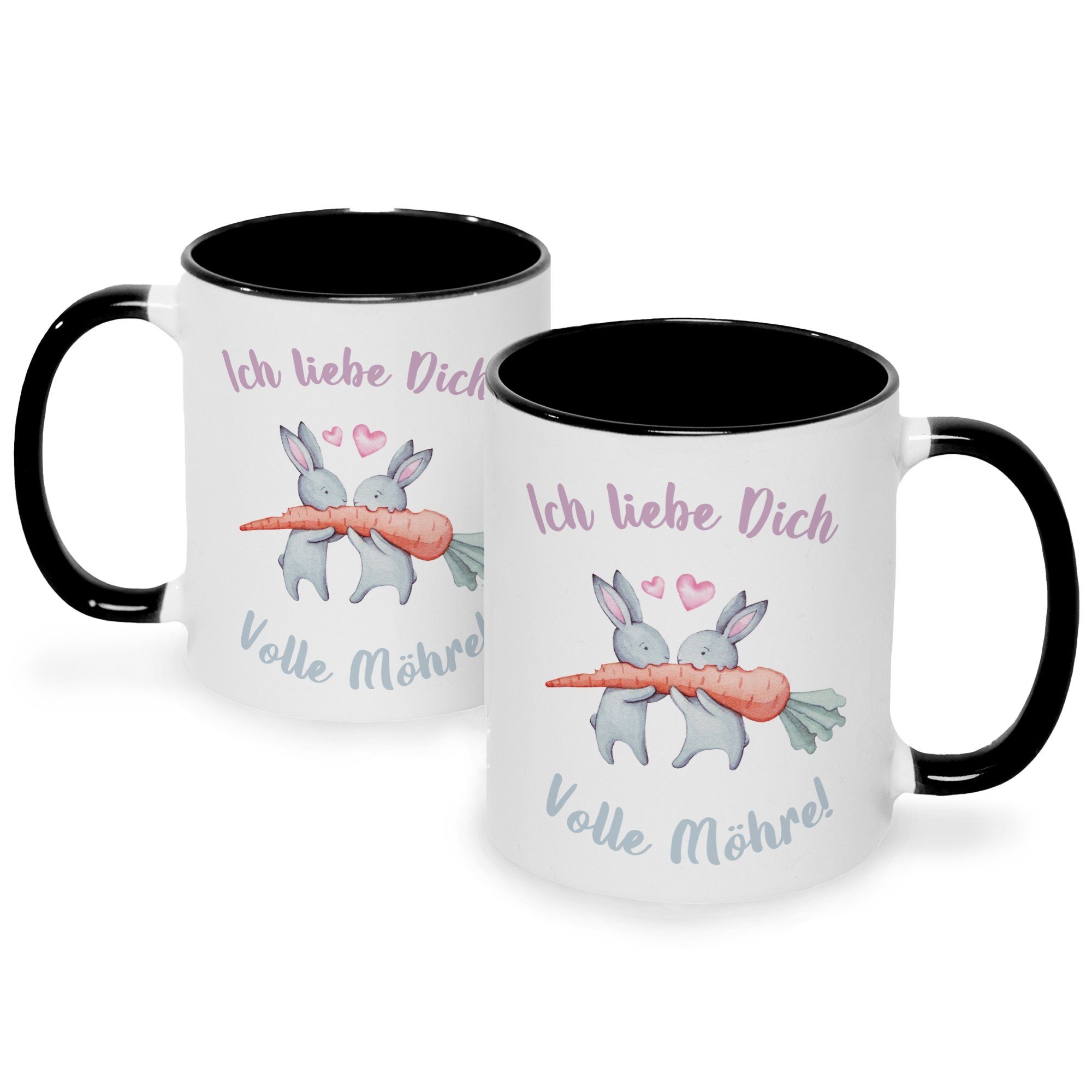 Frauen & Weiß & Vatertag Geschenke Muttertag - Papa Lustige – Ihn für Schwarz Tasse Valentinstag Bedruckte Tasse Sie GRAVURZEILE Volle mit - Männer Geschenk - Möhre Geburtstag Weihnachten Mama Spruch für Freunde für -