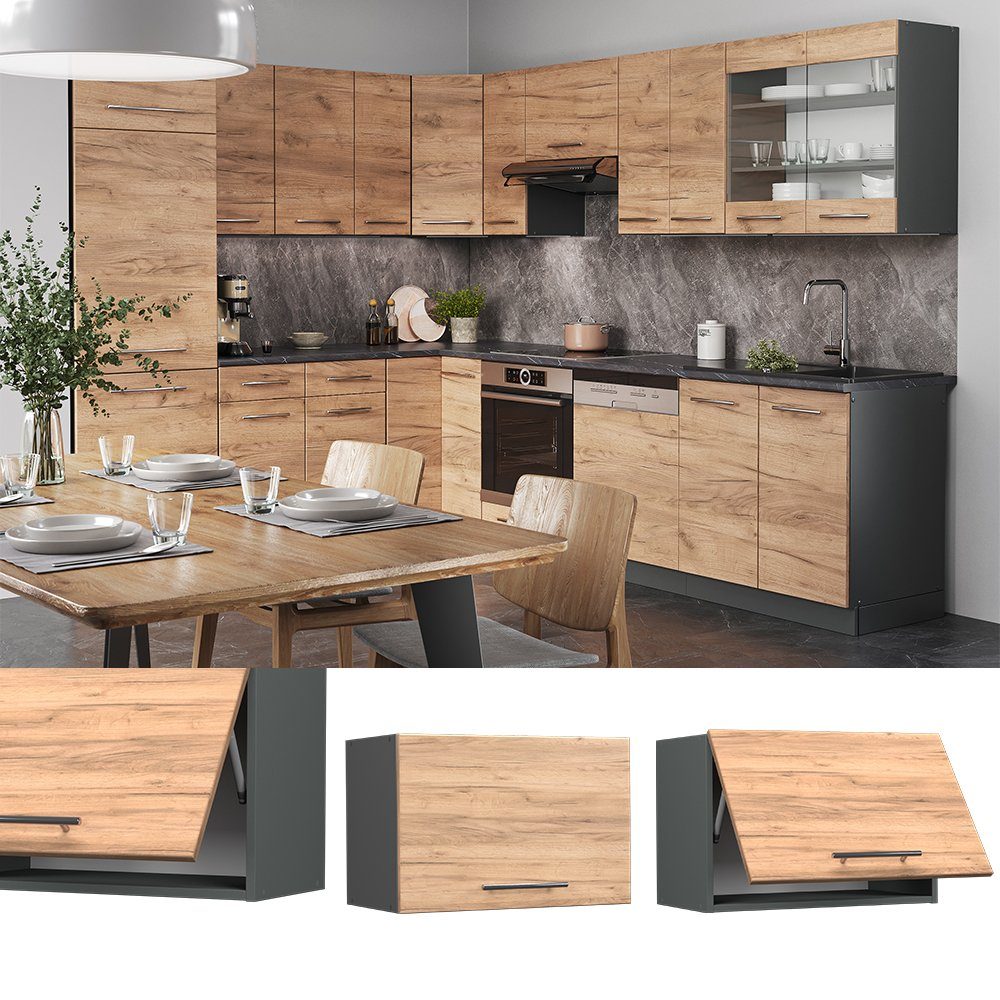 Vicco Hängeschrank Fame-Line, Goldkraft Eiche/Anthrazit, 60 günstig online kaufen
