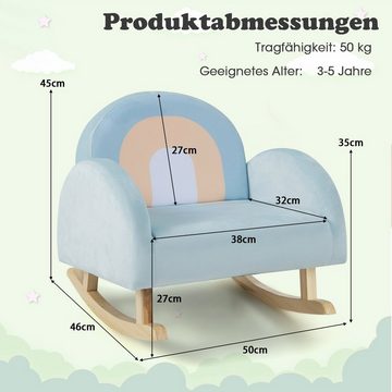 COSTWAY Kindersessel Schaukelstuhl, bis 50kg, gepolstert