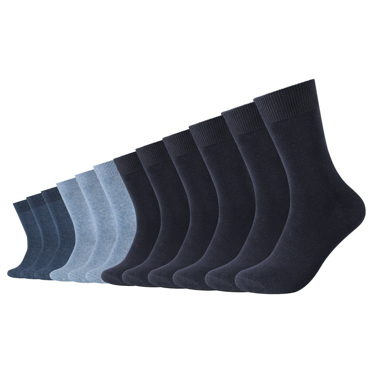 aus Regularsocken (12-Paar) Cotton Baumwollmischung Camano Comfort Unisex Langsocken pflegeleichter Crew Socken