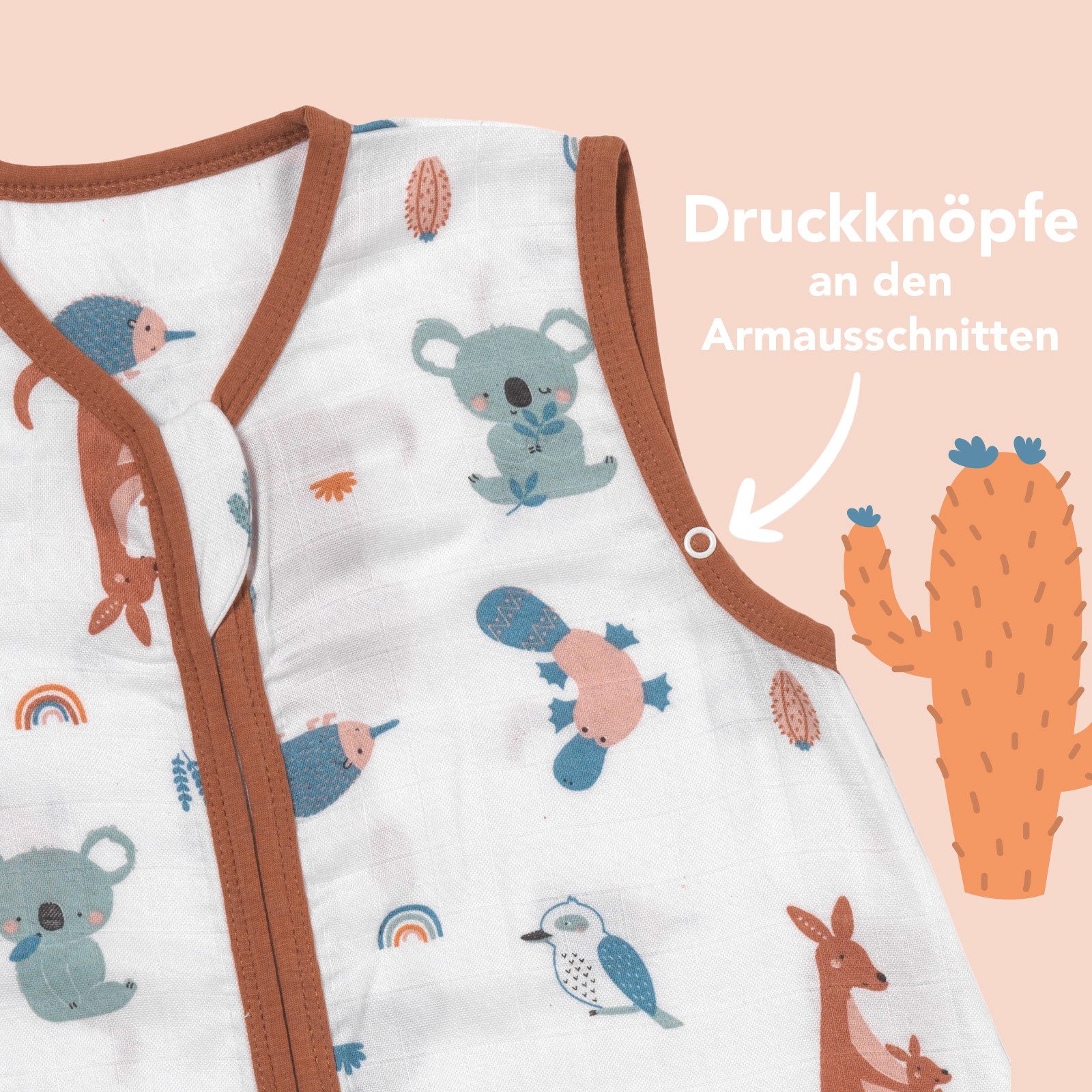 Schlummersack Kinderschlafsack Musselin Schlafsack mit Füßen, günstig online kaufen
