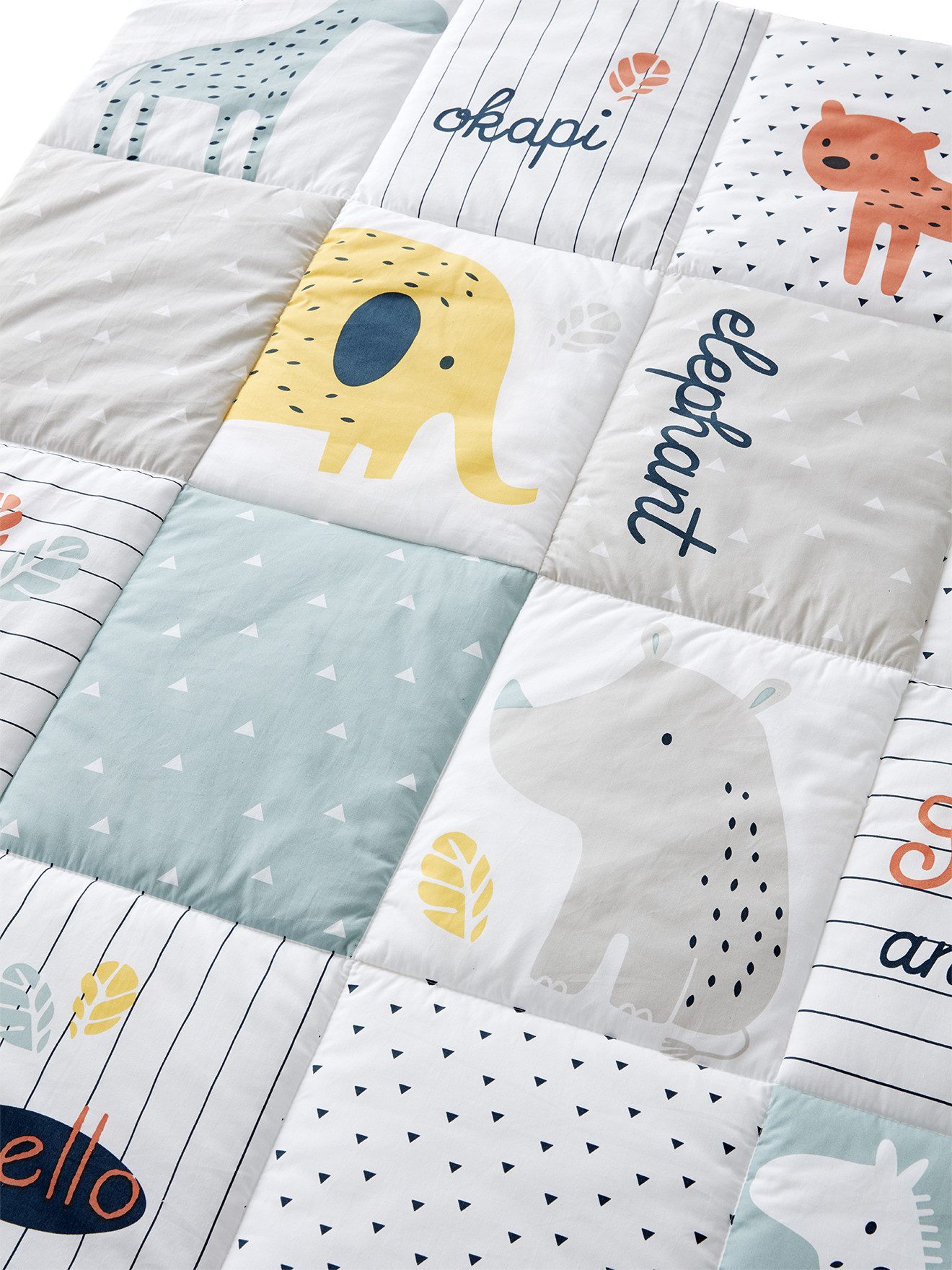 Babydecke Baby Spieldecke JUNGLE BABY, Patchwork-Design, vertbaudet – Bild 4 von 5