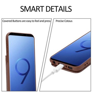 Cadorabo Handyhülle Samsung Galaxy S9 Samsung Galaxy S9, Kunstleder Handy Schutzhülle - Hülle - ultra slim - mit Kartenfach