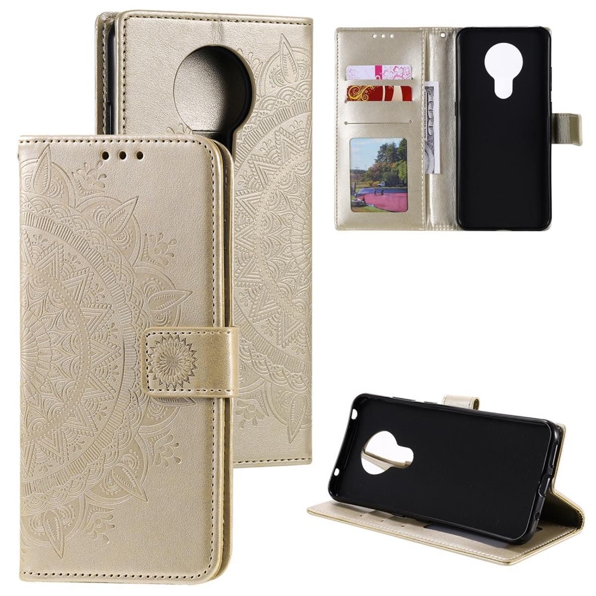 CoverKingz Handyhülle Hülle für Nokia G10/G20 Handyhülle Flip Case Cover Schutzhülle Etui 16,5 cm (6,5 Zoll), Klapphülle Schutzhülle mit Kartenfach Schutztasche Motiv Mandala