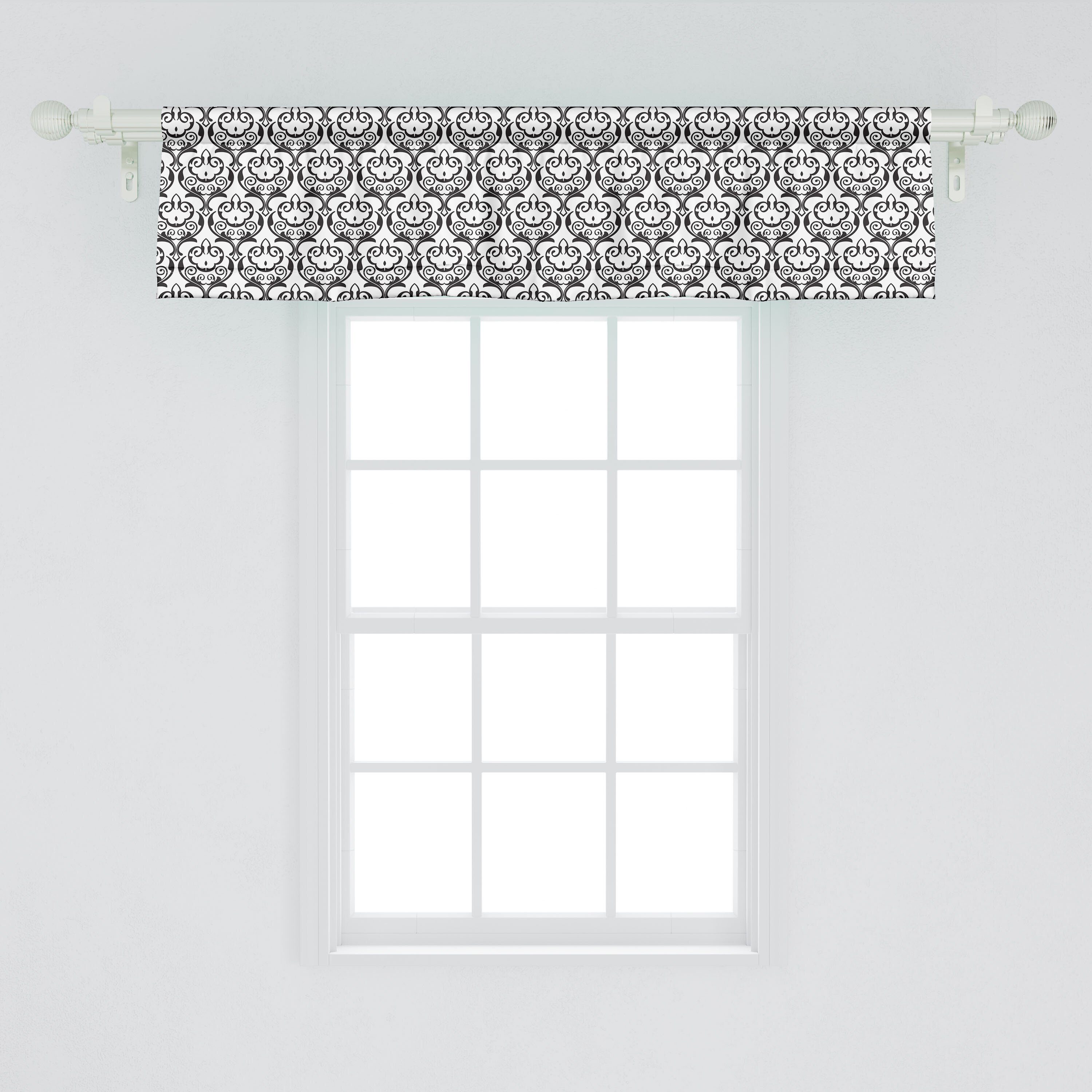 Scheibengardine Vorhang Volant mit Antiquität Stangentasche, Schlafzimmer Klassische Microfaser, für barocke Dekor Abakuhaus, Küche Wirbels-Kunst