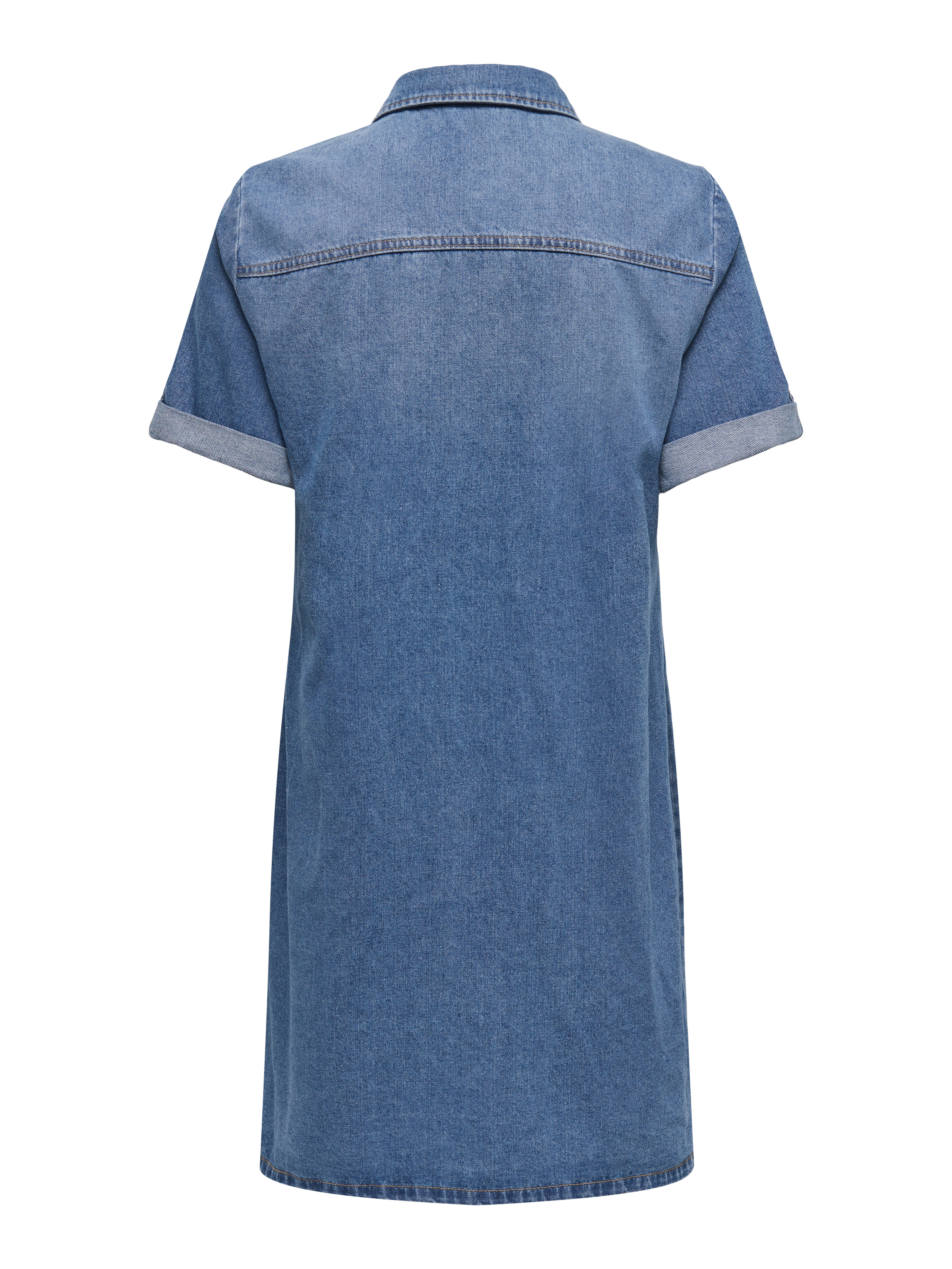 ONLY Jeanskleid ONLLISA – Denimkleid mit Knopfleiste und Brusttaschen Baumwollmischung