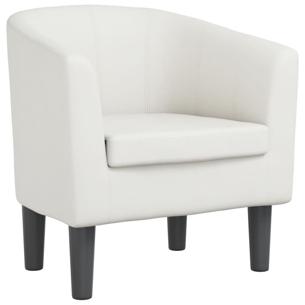 vidaXL Sessel Clubsessel Weiß Kunstleder