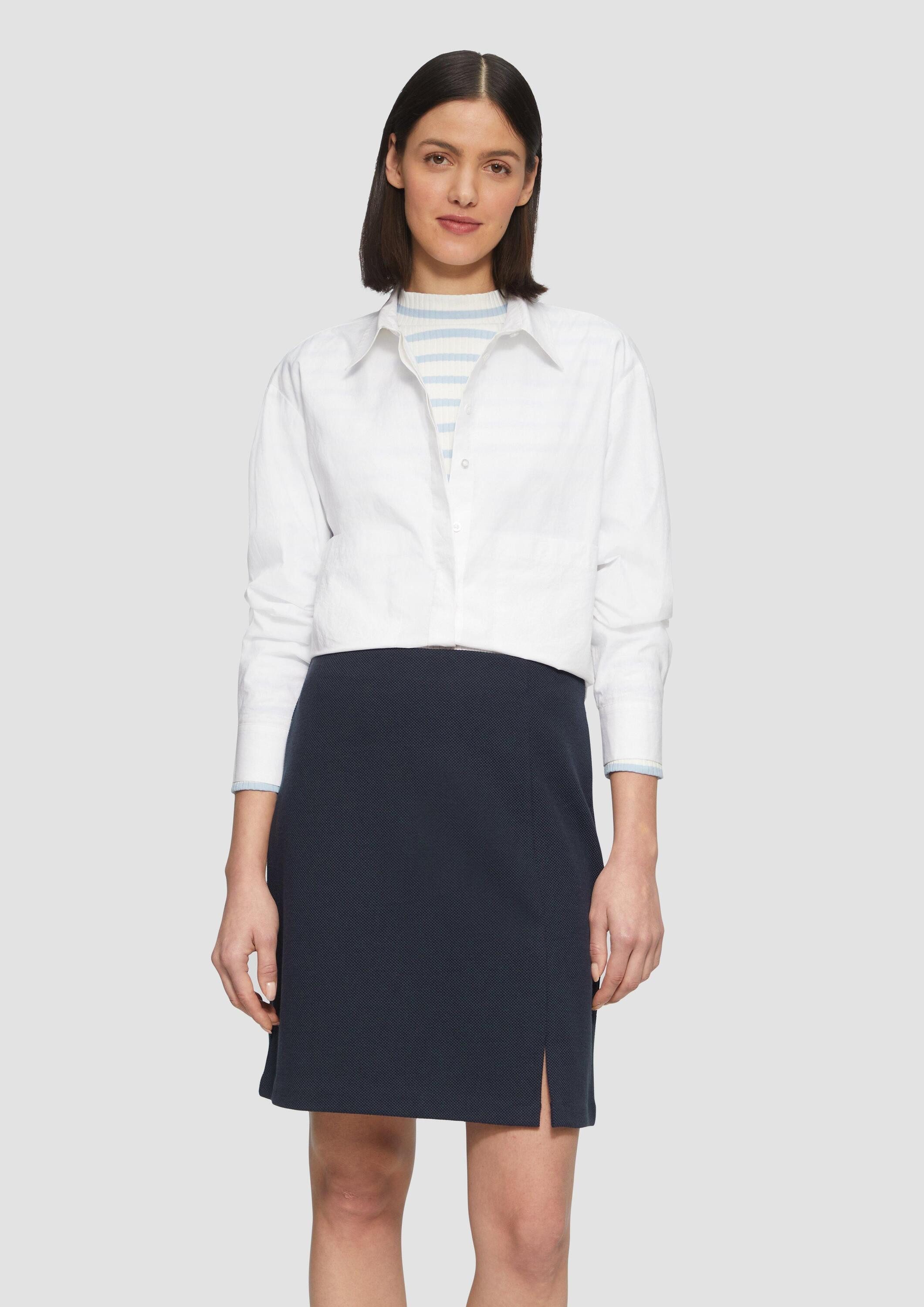 s.Oliver Minirock Rock Rock aus Strukturjersey mit Schlitz günstig online kaufen