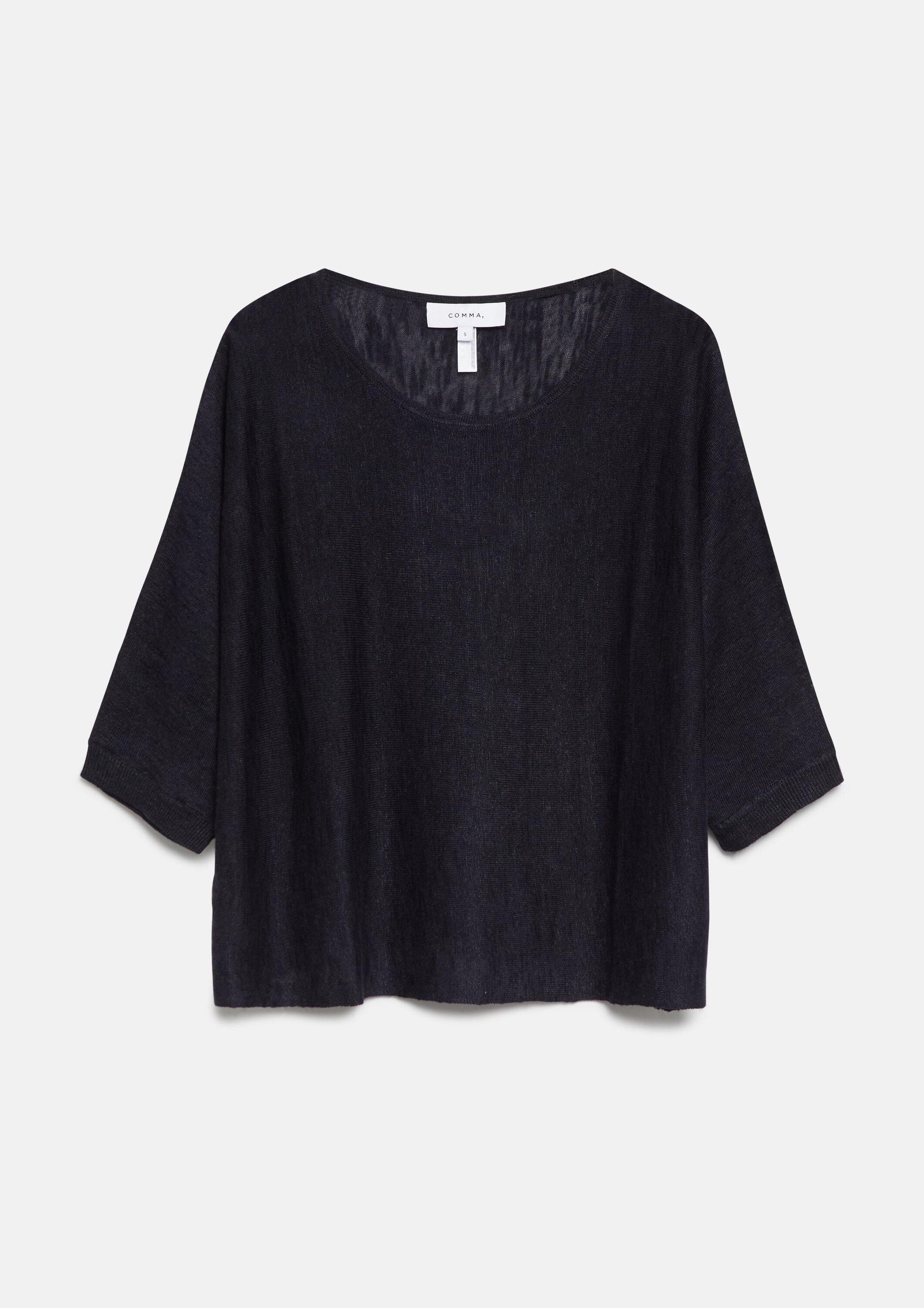 comma Poncho Indoor-Poncho High-Summer Poncho-Pullover aus Leinen-Mix günstig online kaufen