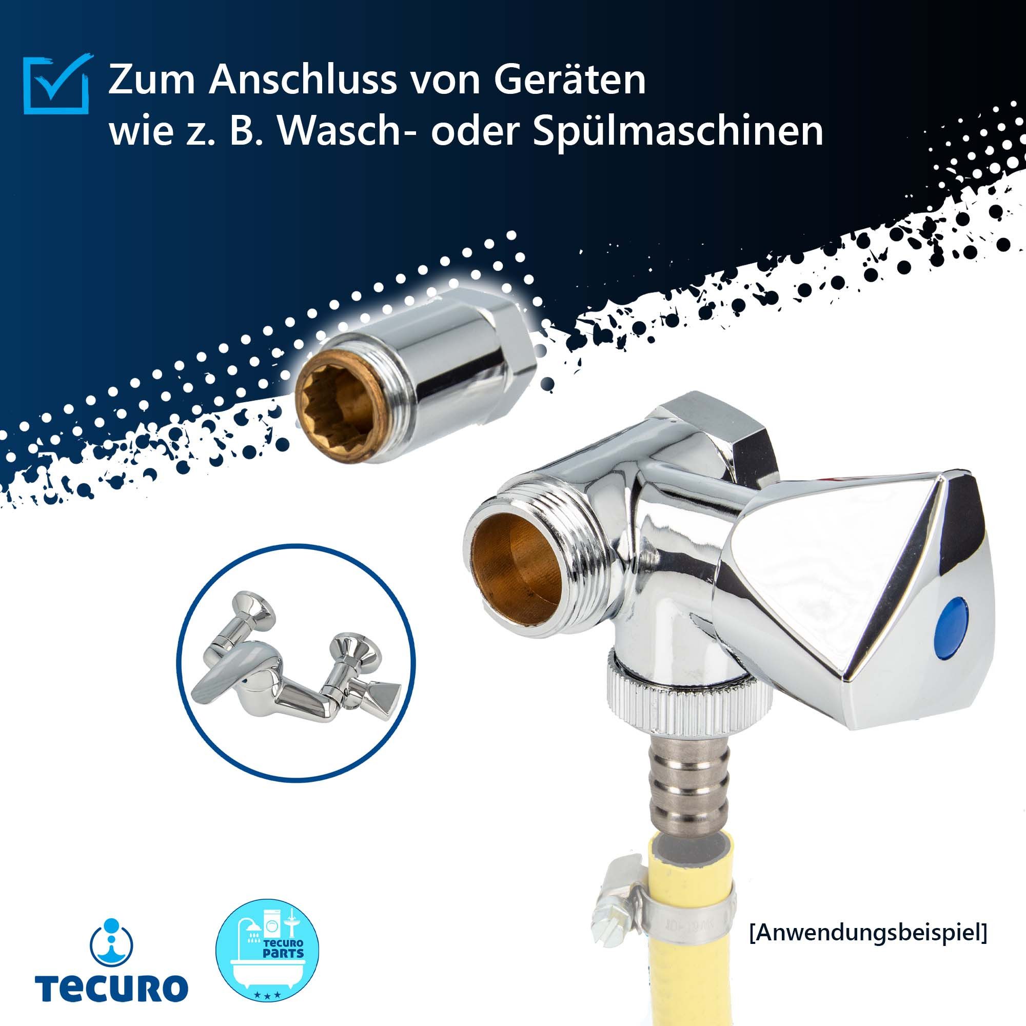 tecuro Geräteventil Batterie- Geräteventil Anschlussventil für Wandarmaturen