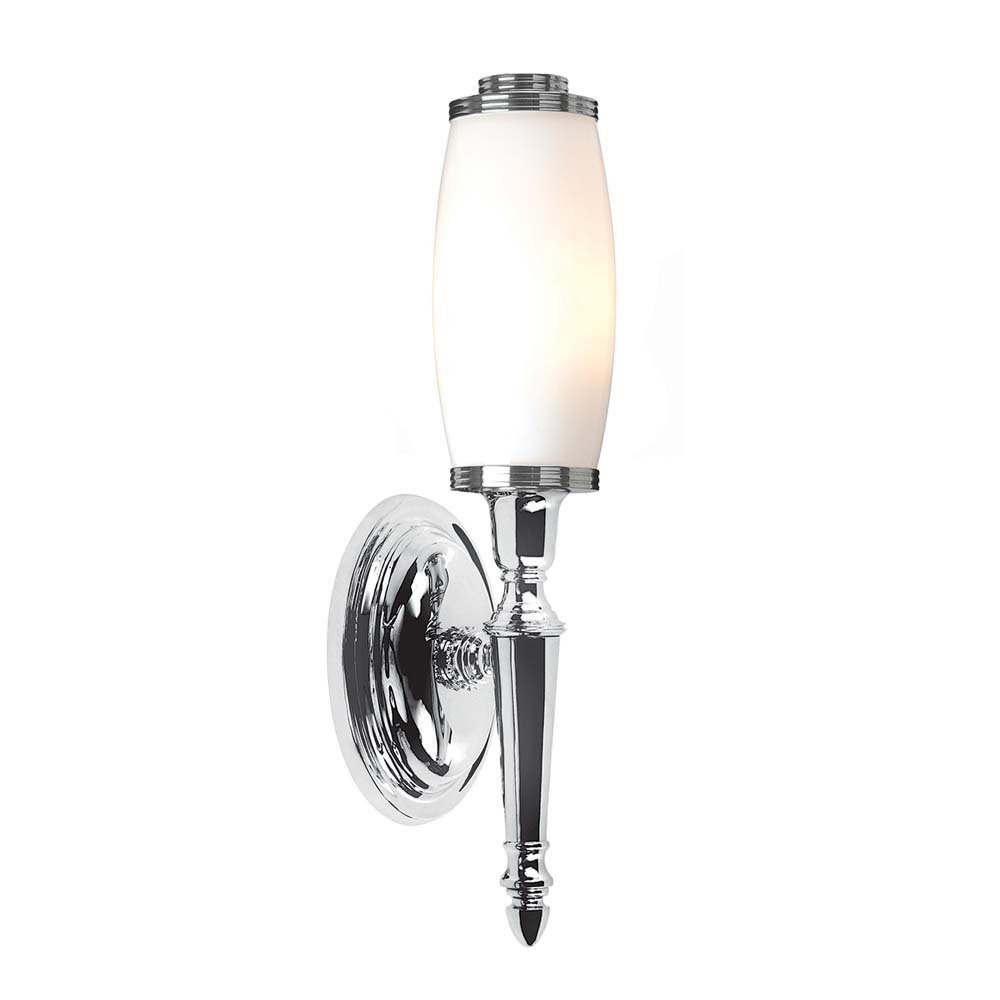 Elstead LIGHTING LED Wandleuchte, Leuchtmittel inklusive, Warmweiß, Wandlampe Fackelleuchte Lampe Spiegelleuchte chrom Glas LED