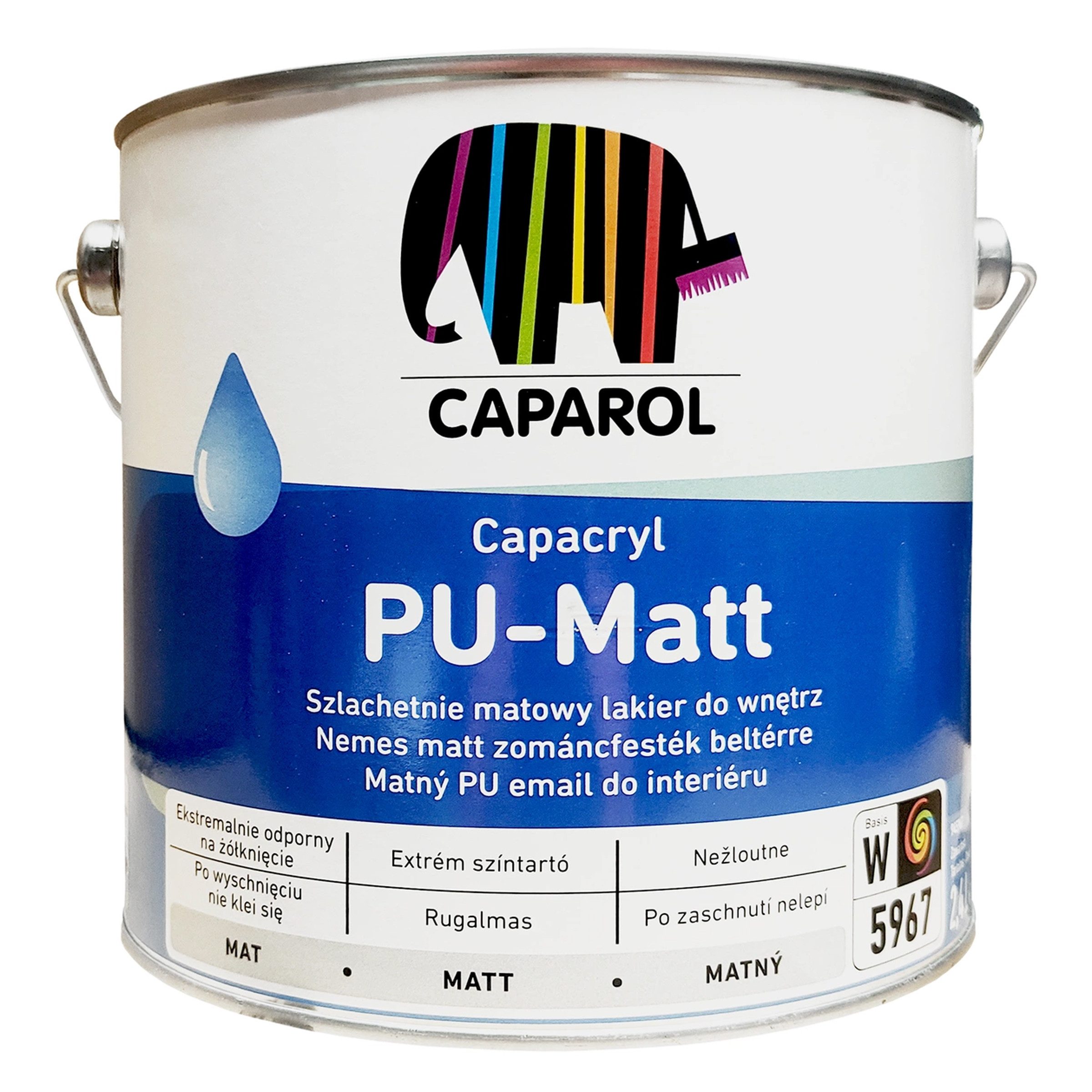 Caparol Lack Caparol Capacryl PU-Matt 2,4L Weißlack Lack Polyurethan Kratzfest