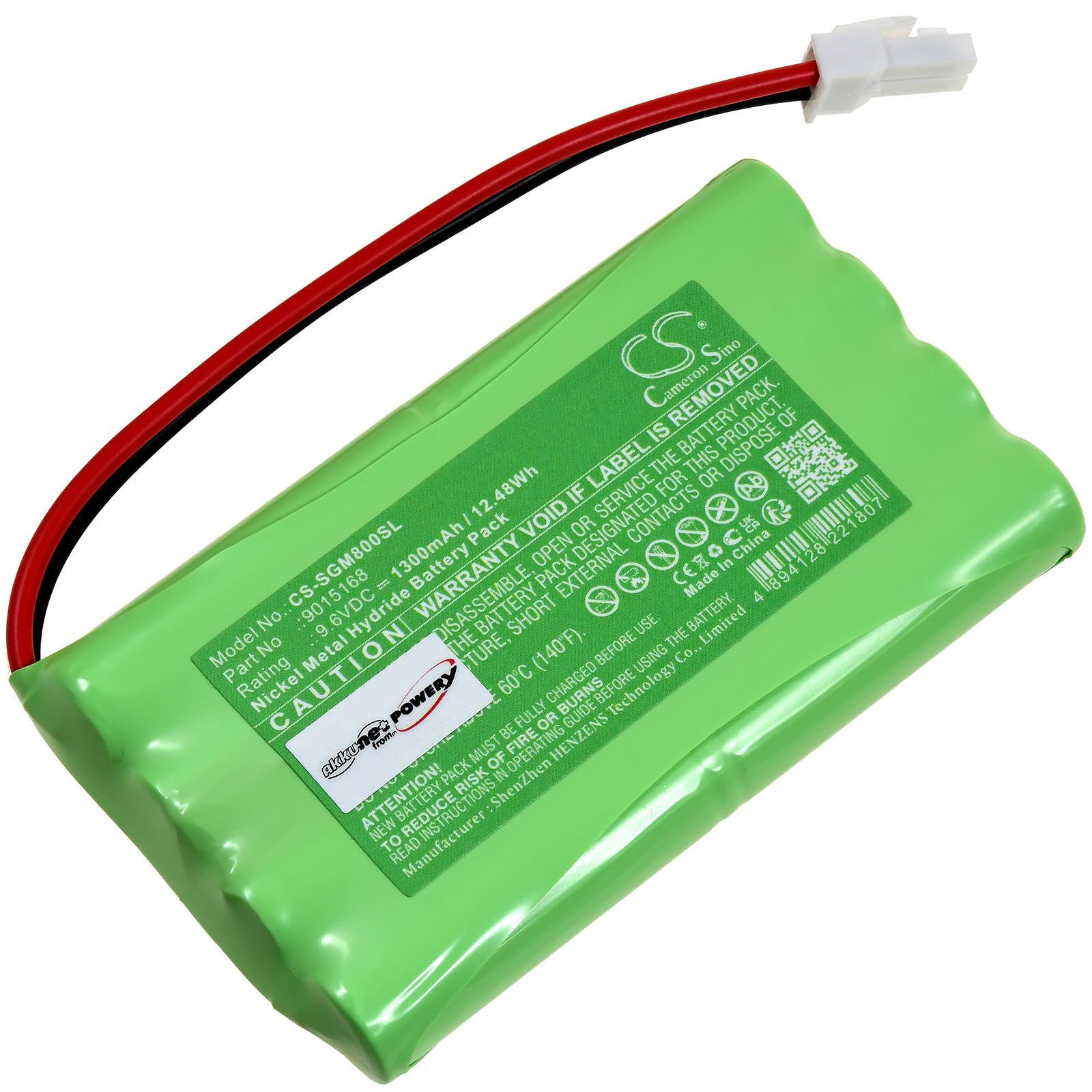 Powery Akku für Simu GM1000 GM800 GM800H Akku 1300 mAh (9.6 V)
