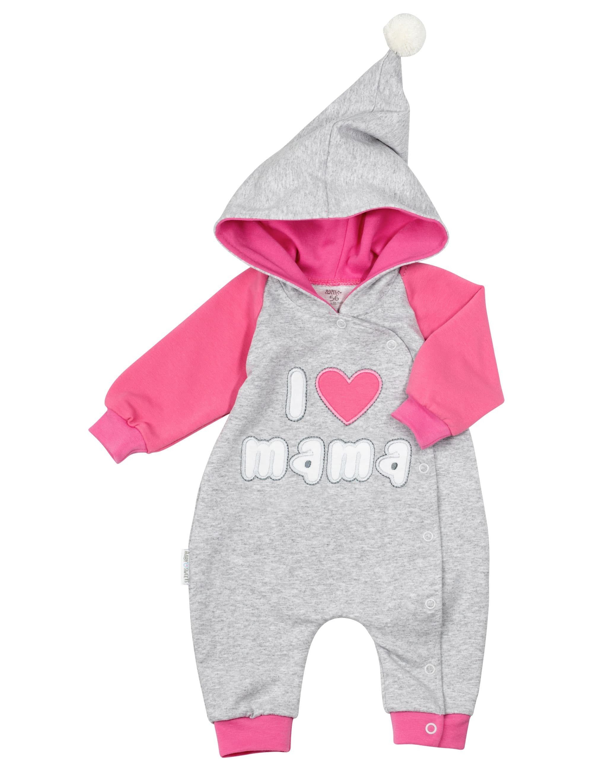 Kinder Mädchen (Gr. 50 - 92) Baby Sweets Overall Overall I love Mama & Papa (1-tlg)