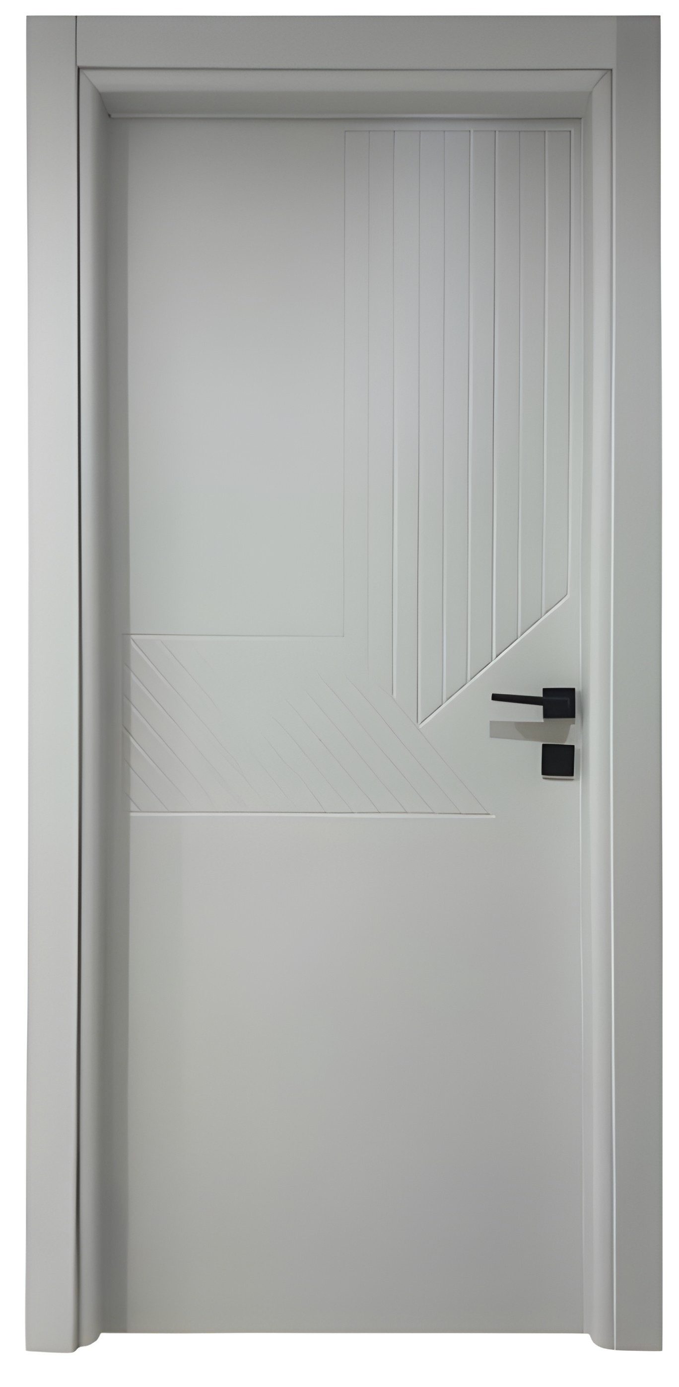 JVmoebel Zimmertür Graue Innentür aus robustem Holz mit Sicherheitsfunktion