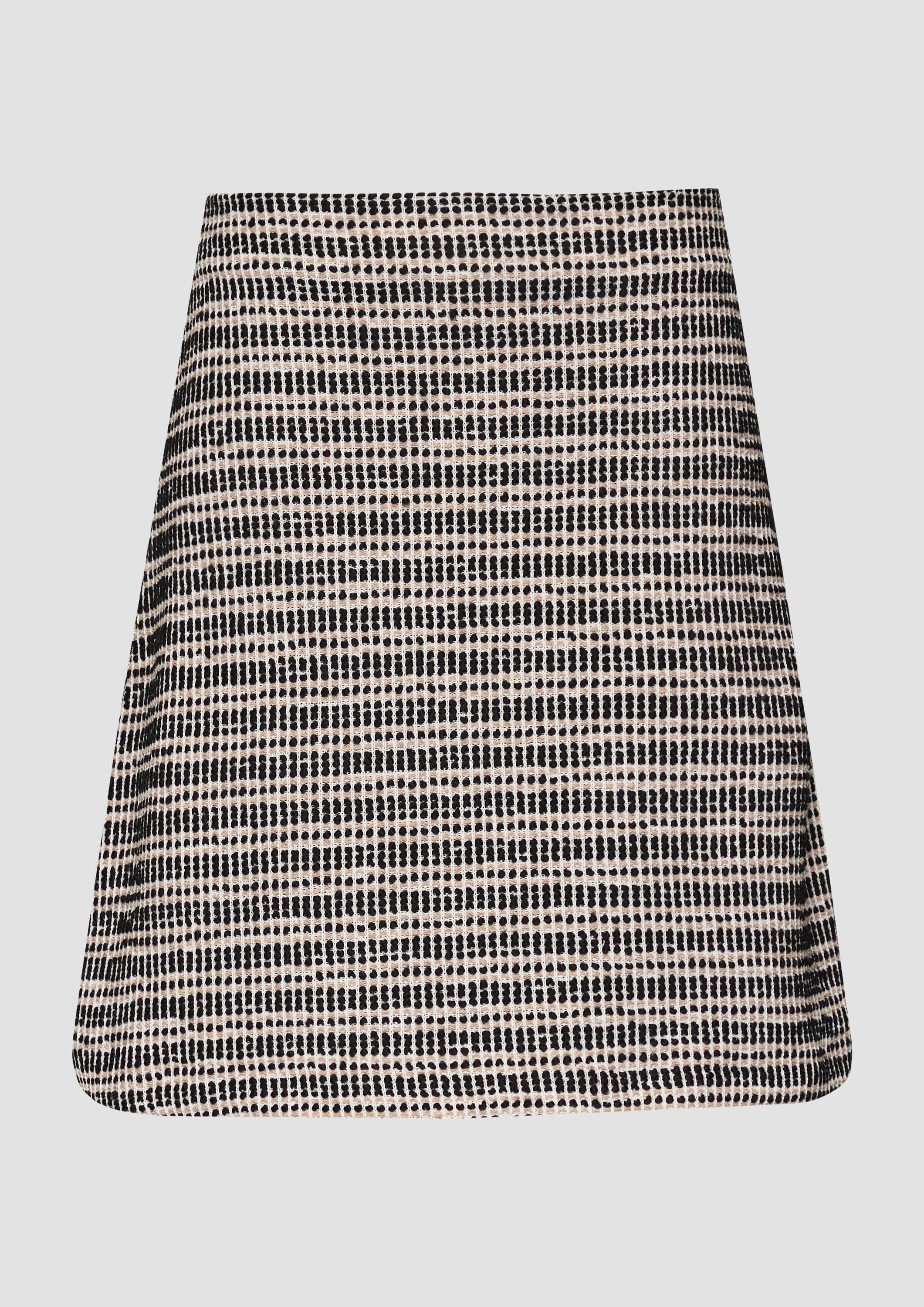 s.Oliver Minirock Rock Kurzer Bouclé-Rock mit seitlichem Reißverschluss