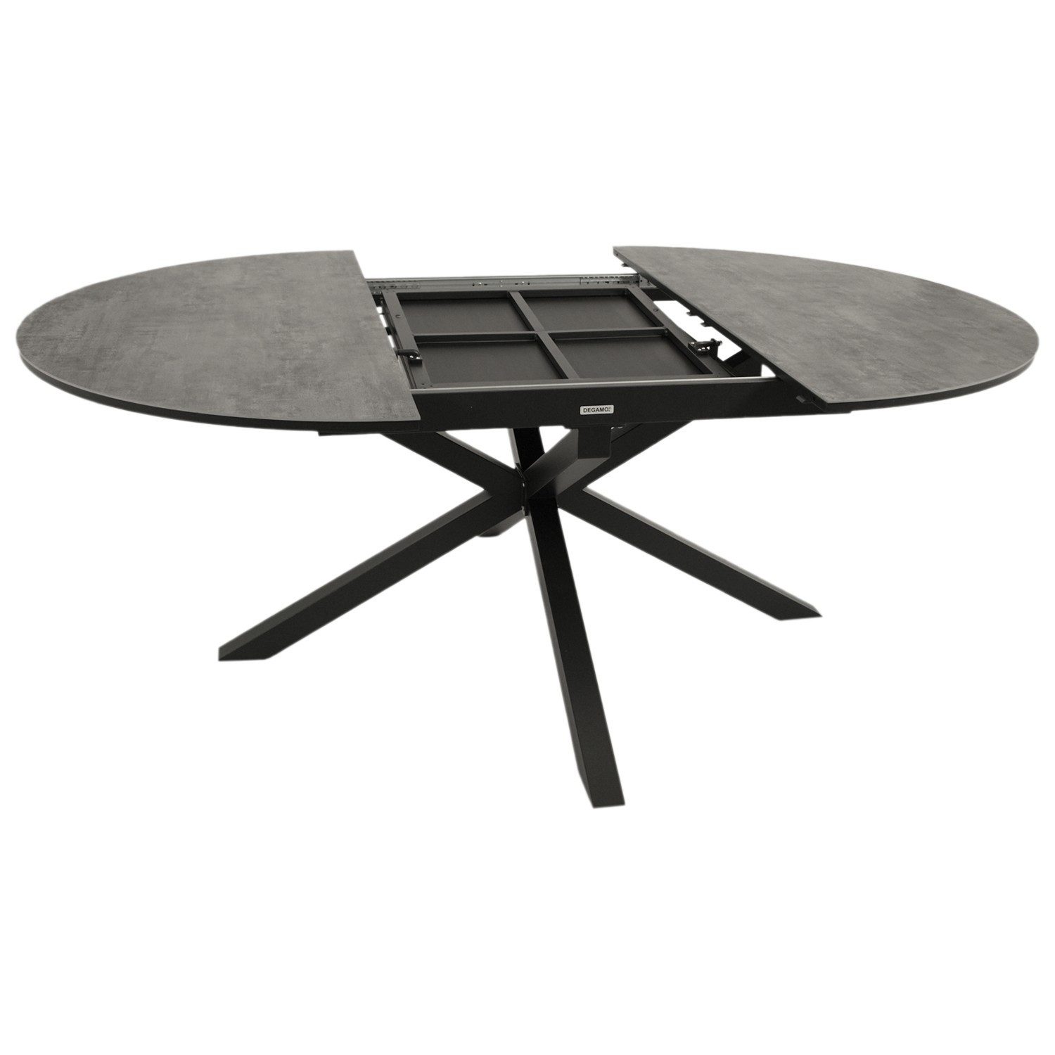 DEGAMO Gartentisch LYON ausziehbar, oval 140/200x140cm, Alu anthrazit + ECP günstig online kaufen