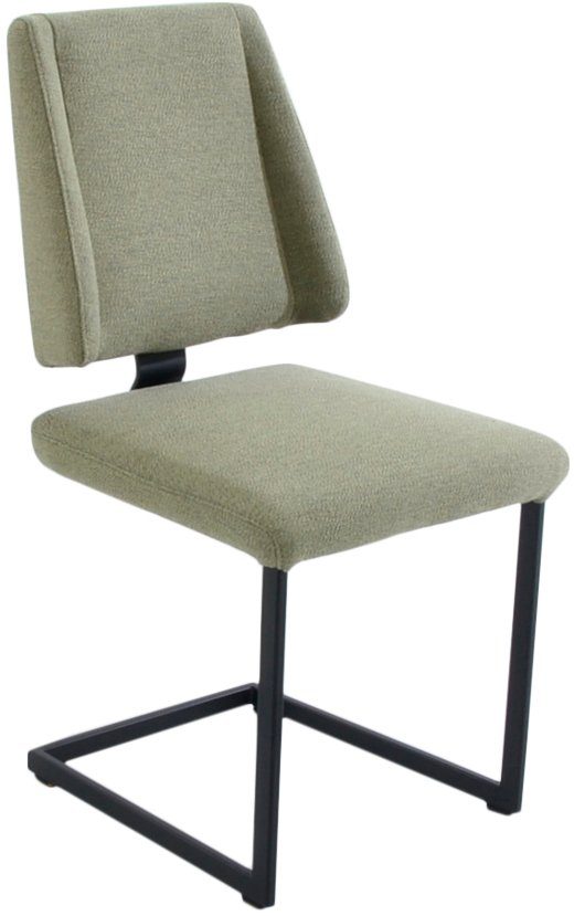Longbeach Sitzkomfort Freischwinger salbei & schwarz Gestell K+W Wohnen in und Abstandshalter Metall Komfort St), Struktur, (1 mit