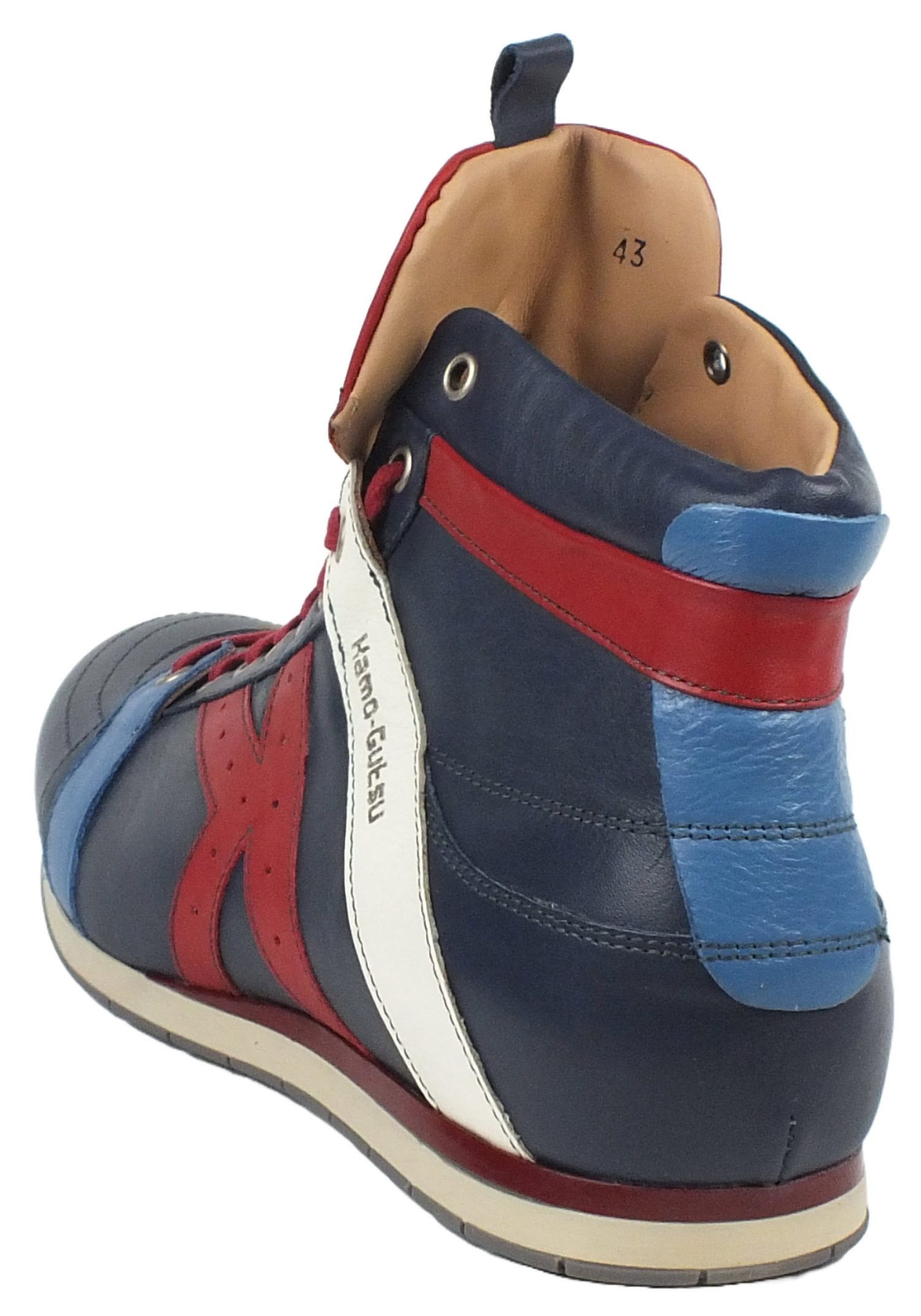 Kamo-Gutsu Herren Leder Halbschuhe Sneaker Wechselfussbett