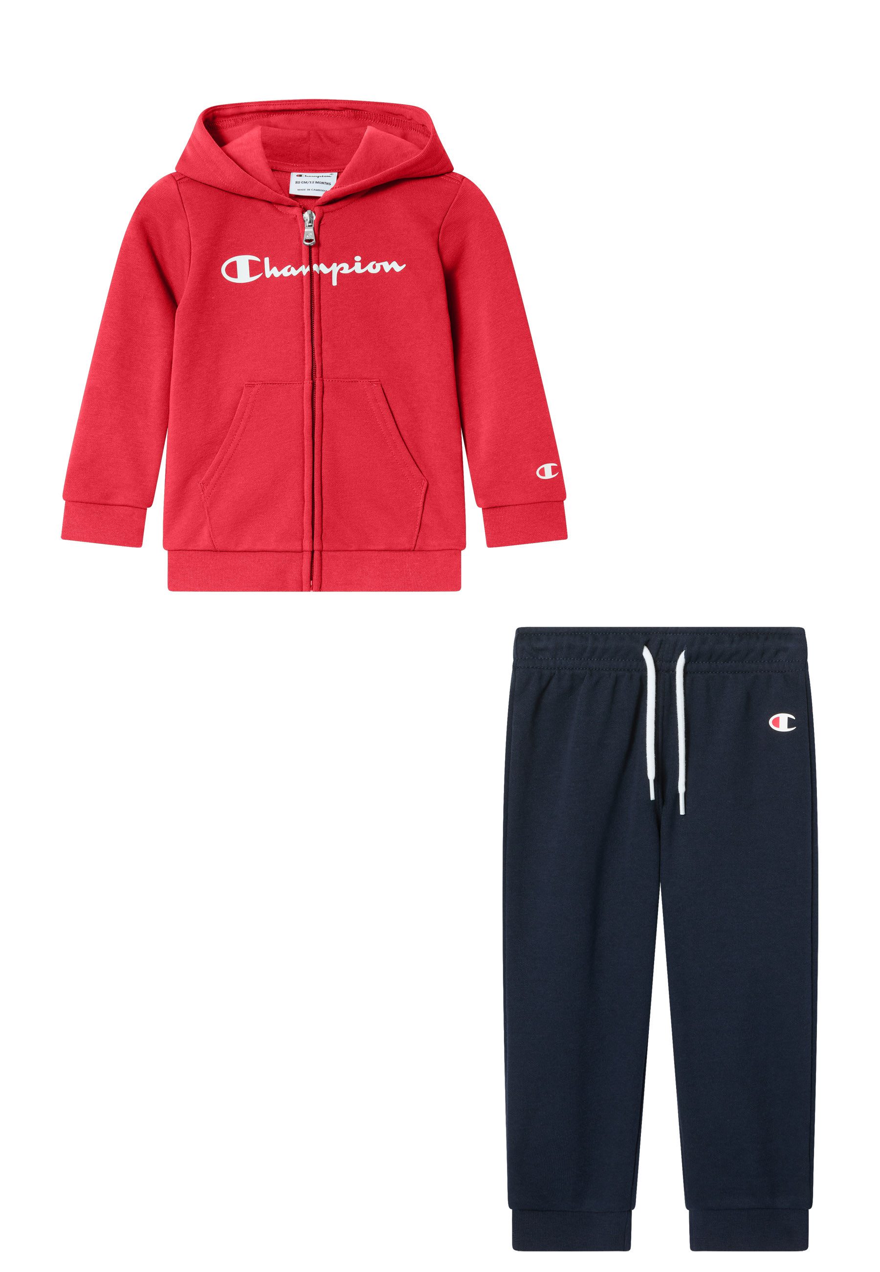 Champion Jogginganzug Hooded Full Zip Suit (2-tlg), 2-teiliges Set aus Jacke und passender Hose, atmungsaktiv