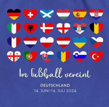 Shirtracer Turnbeutel Im Fußball vereint - Deutschland EM 2024 Länder, 2024 Fussball EM Fanartikel