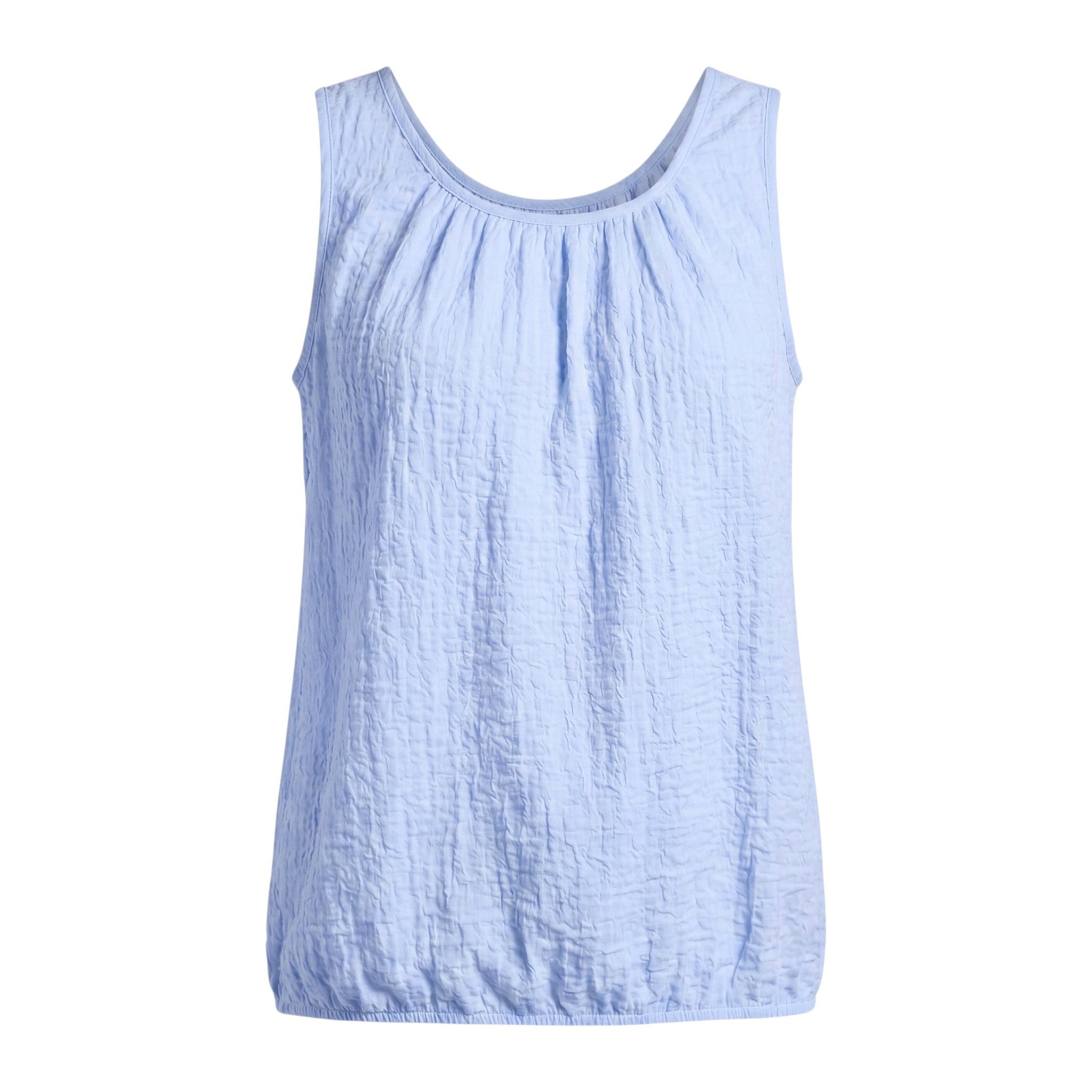 OriginalYou Trägertop Sommertop Damen Stretch Top Freizeit Oberteil Crinkle Look in Unifarben, Crinkle Look, One Size 38-42