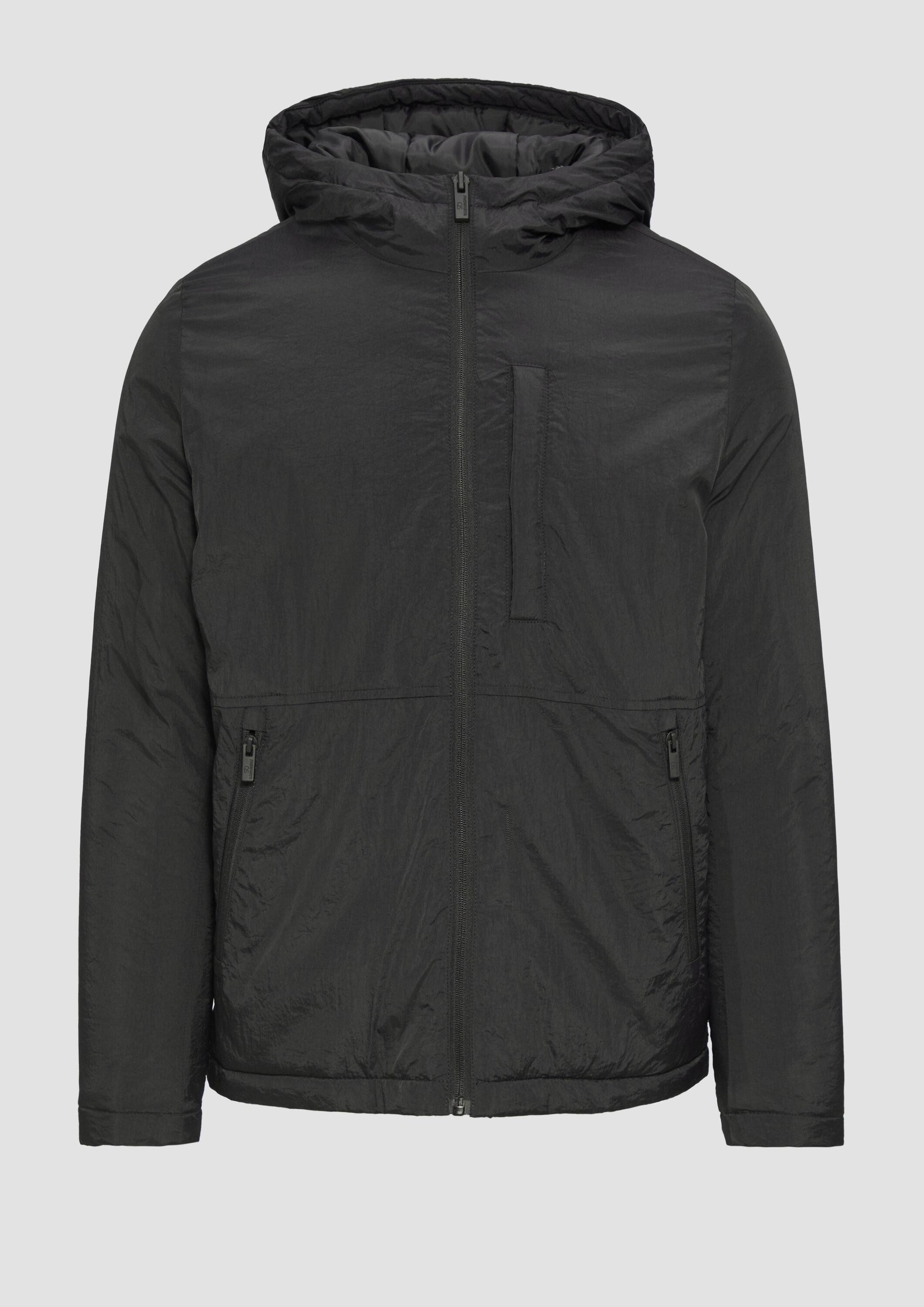 QS Funktionsjacke Outdoor-Jacke Wattierte Übergangsjacke mit Kapuze