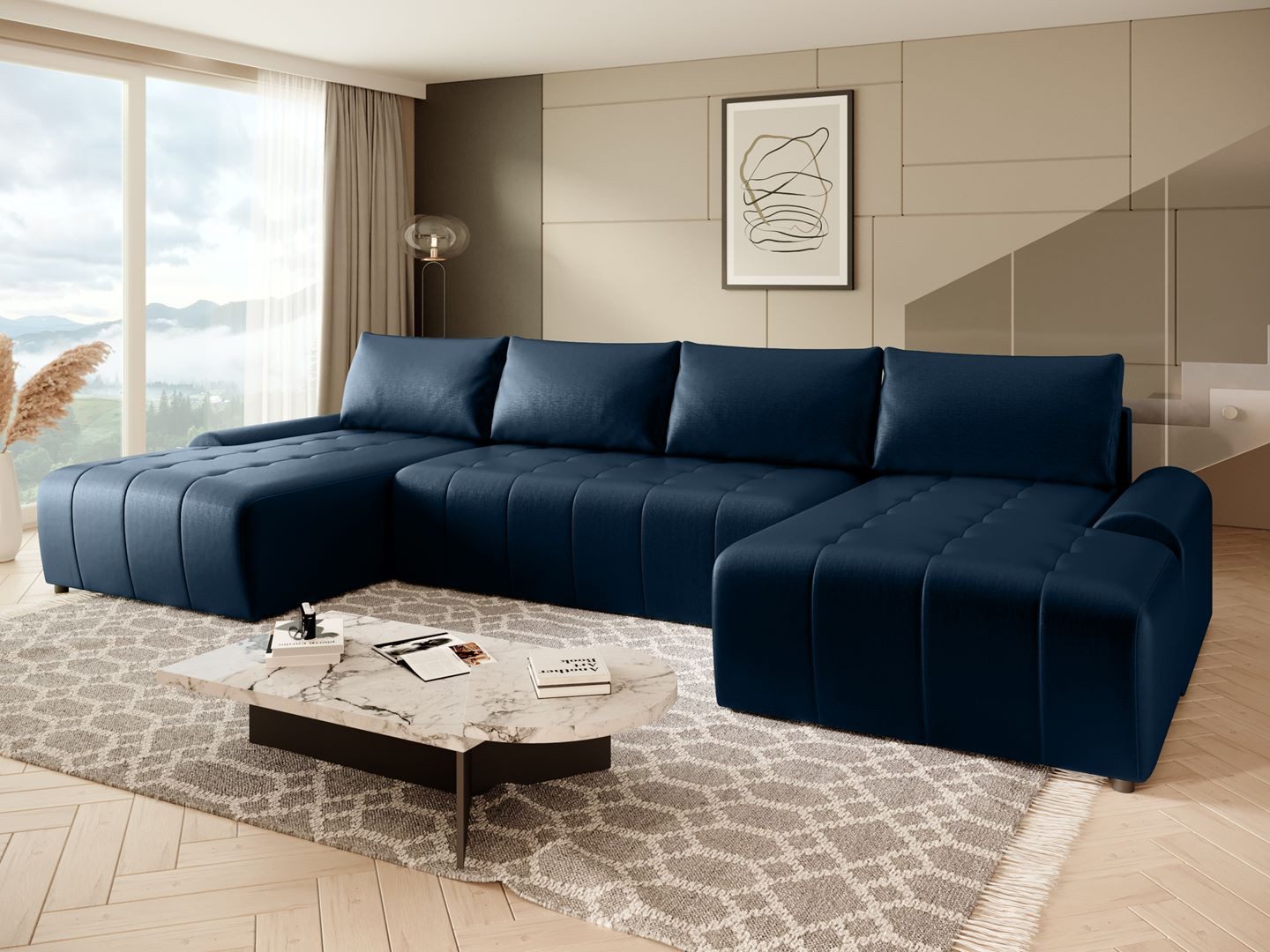 Beautysofa Ecksofa Costa U, inkl. Schlaffunktion, günstig online kaufen