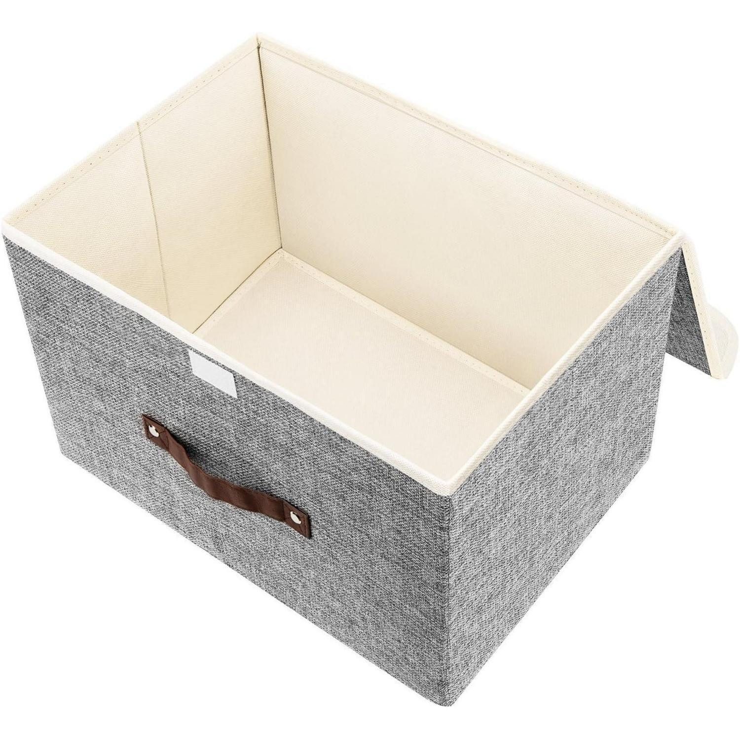 LuxusKollektion Faltbox Faltbare Aufbewahrungsbox mit Deckel Stoff Waschbare Kisten 38x25x25