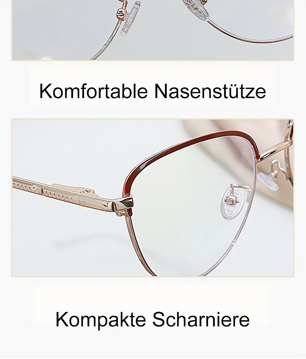 lichtbeständige Brille Arbeitsbrille, PACIEA Blaue Computerbrille rosa