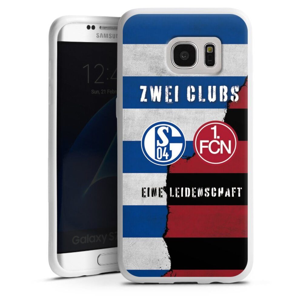 DeinDesign Handyhülle FC Schalke 04 1. FC Nürnberg Freundschaft, Samsung Galaxy S7 Edge Silikon Hülle Bumper Case Handy Schutzhülle
