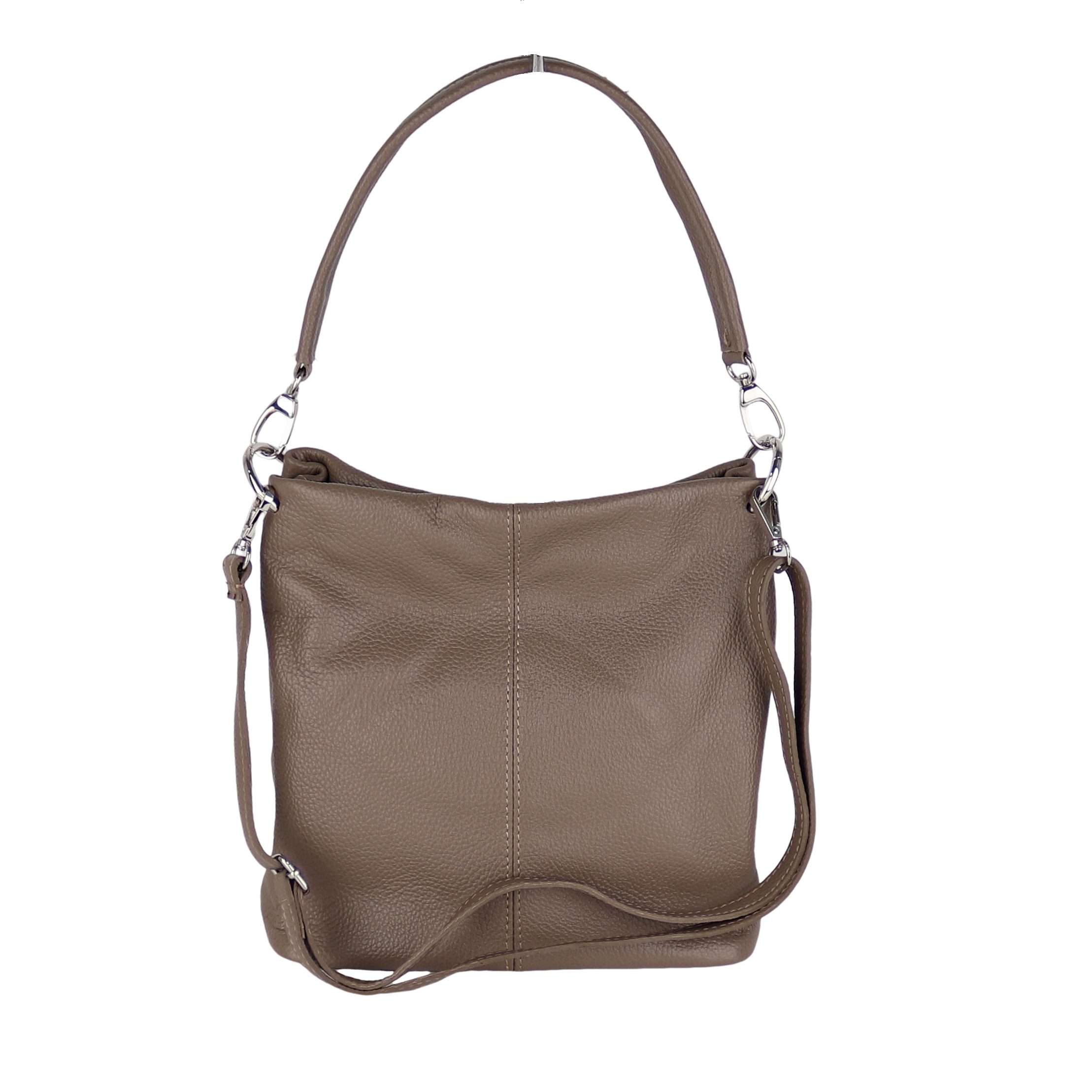 MIRROSI Umhängetasche Damen Crossbody Bag, Echtleder Made In Italy (Schultertasche für jeden Anlass (1 Tasche & 1 oder 2 Gurte), BOHO Style), 28x27x16m, gemusterten& verstellbaren Schulterriemen