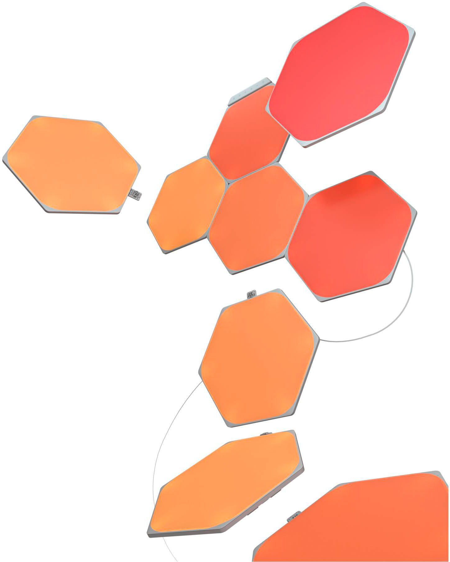 nanoleaf LED Panel Hexagons, Dimmfunktion, LED fest integriert, Farbwechsler, Starter Kit - 9 PK, Modulares Stecksystem, Smarte Technologie