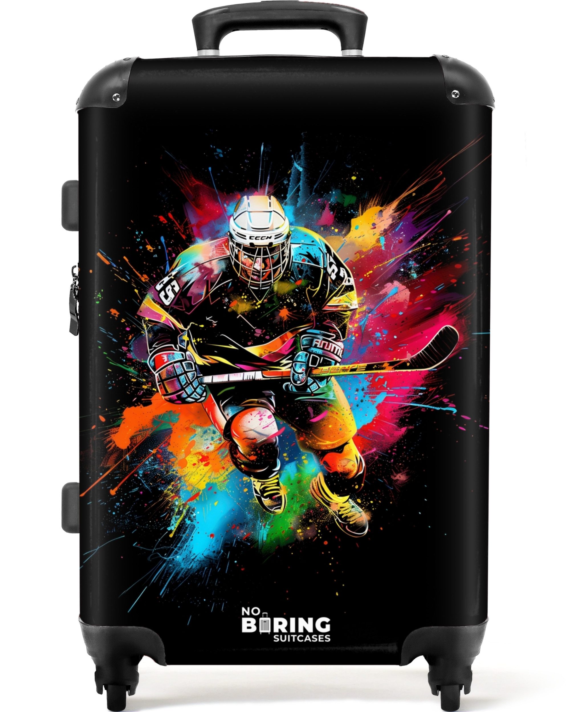 NoBoringSuitcases.com© Hartschalen-Trolley Eishockey mit Graffiti 67 günstig online kaufen
