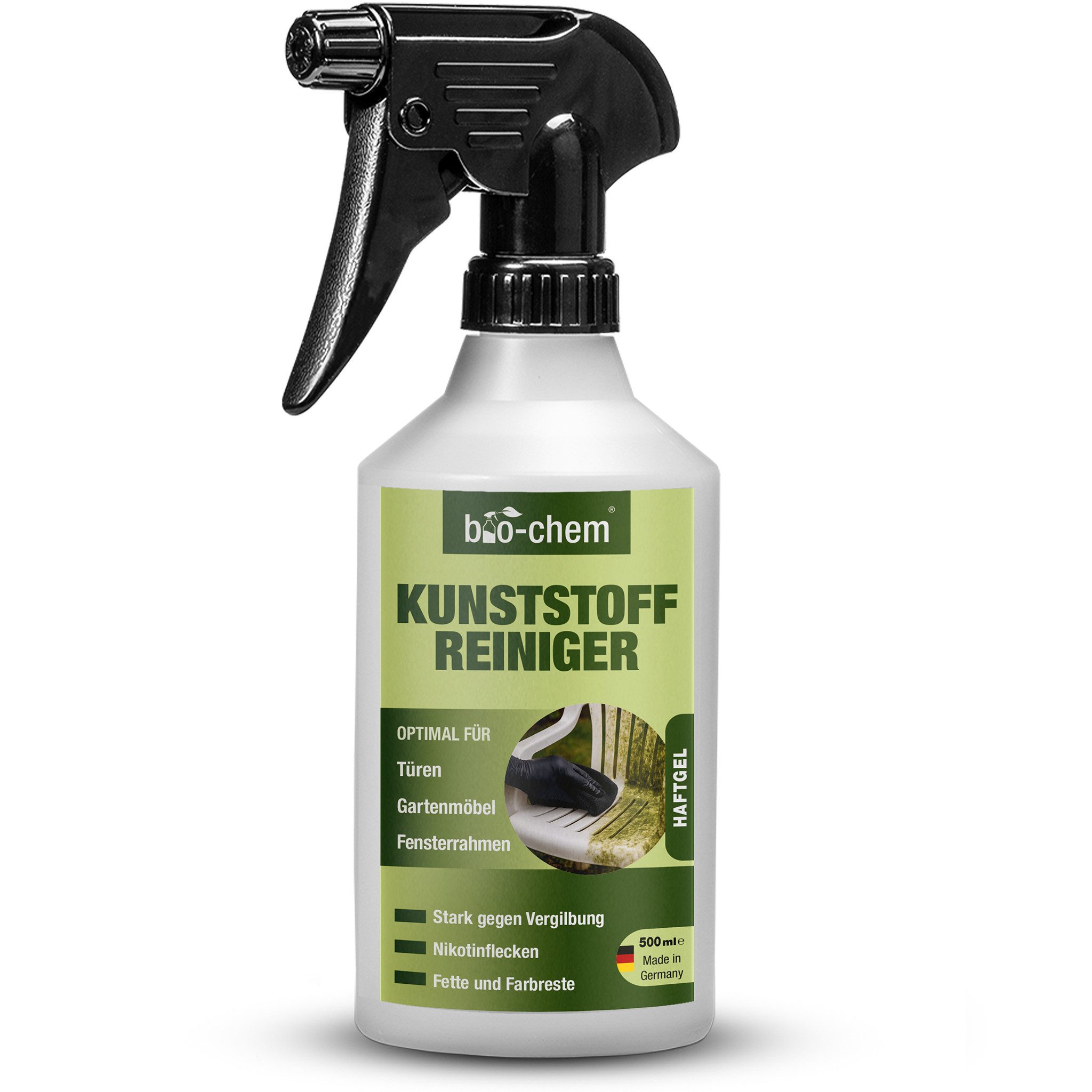 bio-chem Kunststoffreiniger – gegen Vergilbungen & Nikotin – 500 ML Kunststoffreiniger