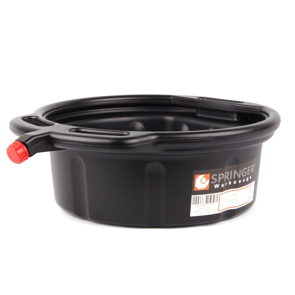 Springer Werkzeuge Ölauffangwanne Öl-Auffangwanne mit Ausgießer, 16 l, Durchmesser: 480 mm, Höhe: 170 mm, Material: HDPE
