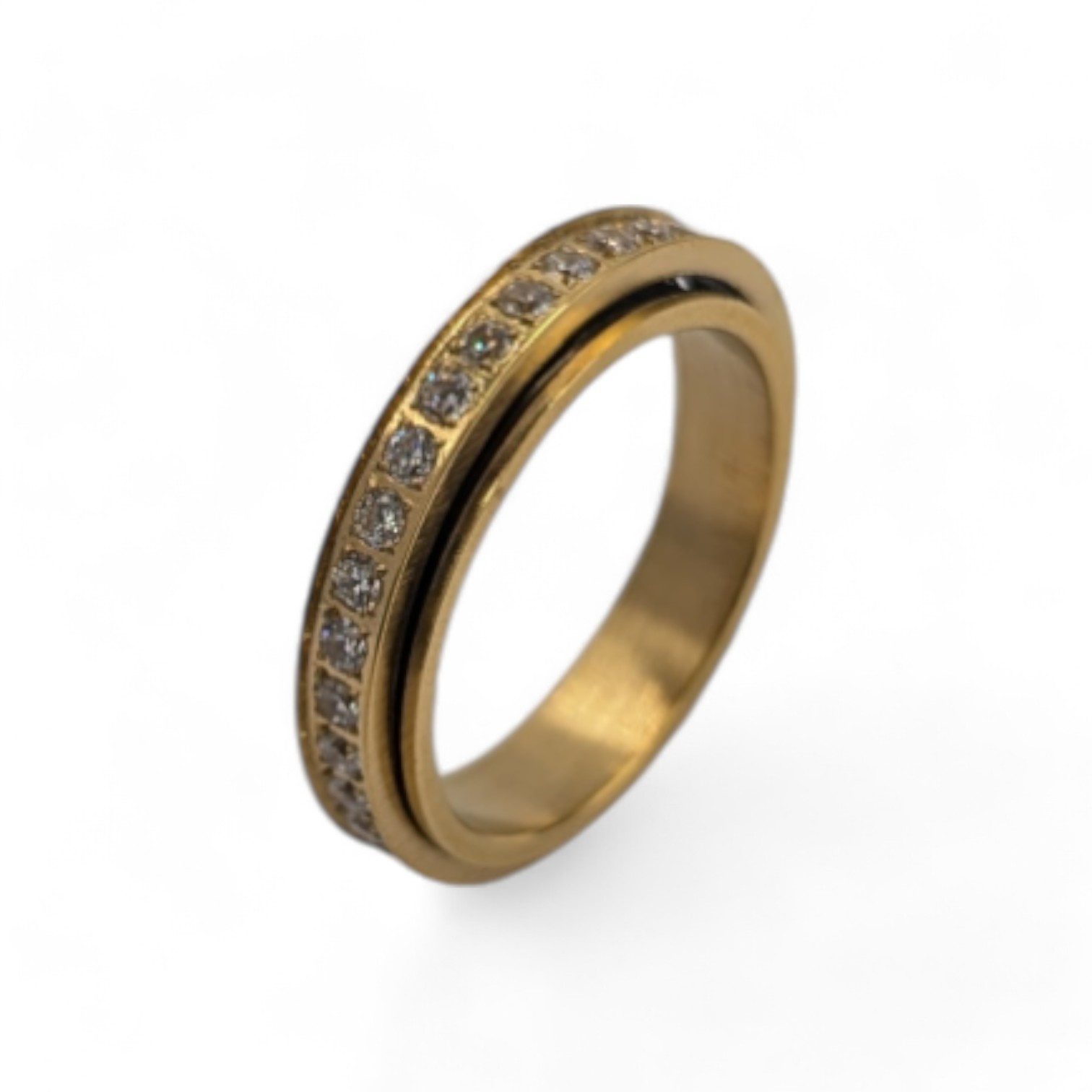 Eyecatcher Fingerring Anti Stress Ring gold oder silber mit Edelsteinen günstig online kaufen