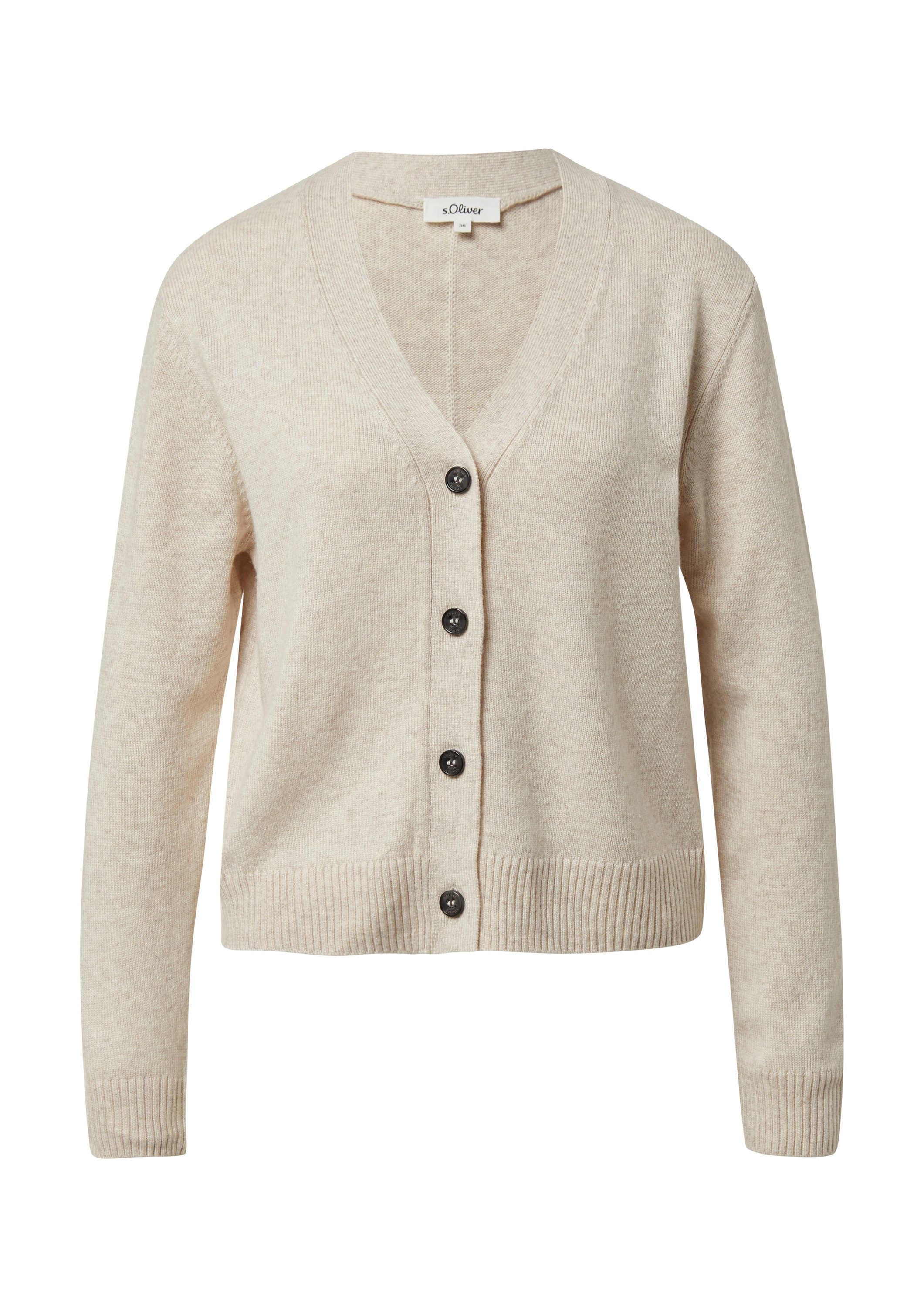 s.Oliver Cardigan Strickjacke Strickcardigan aus Wollmix