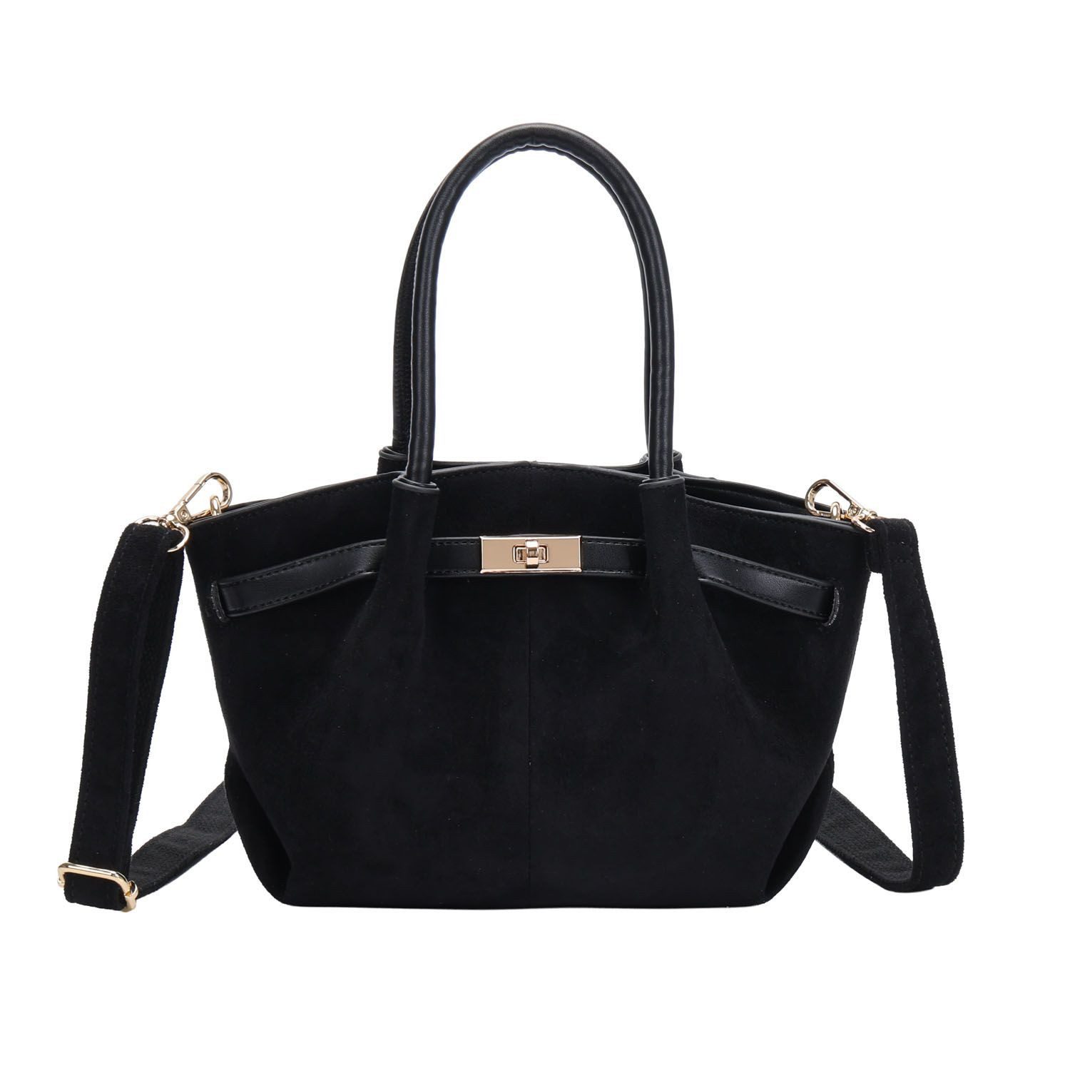 ITALYSHOP24 Schultertasche Damen Tasche Tote Bag Handtasche Wildleder Optik Mini Bag Business, Umhängetasche Samt Crossbody Damentasche Cross Over Freizeit Mini Bag