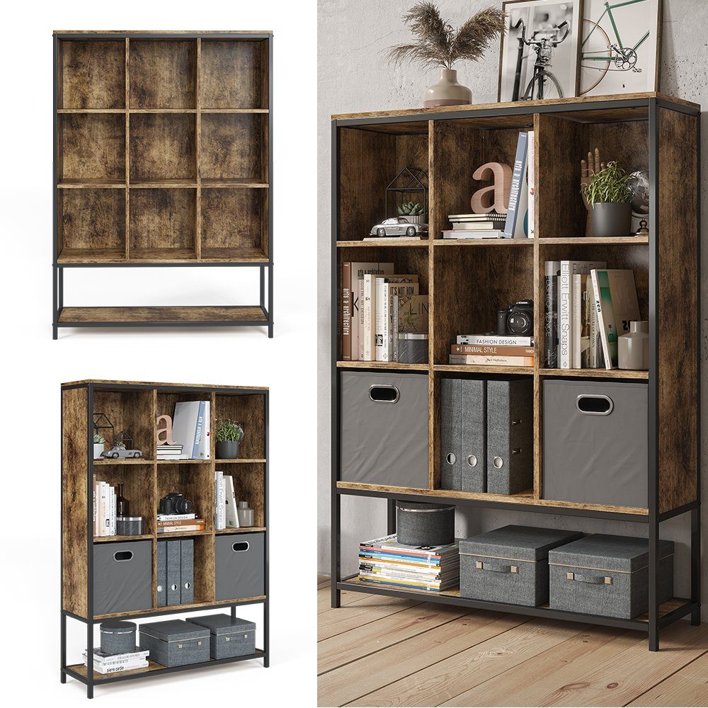 Vicco Bücherregal Fyrk, Eiche rustikal, 100 x 140 cm, 1-tlg.