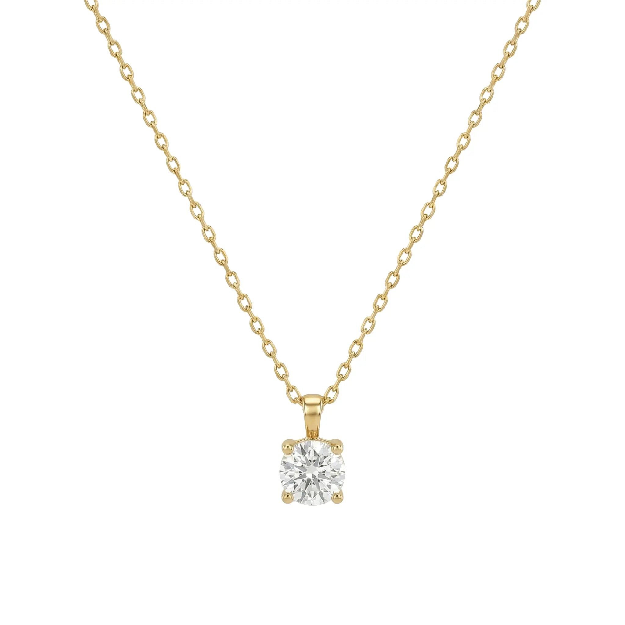 Kette mit Anhänger 375 Echtgold Solitaire Glow Zirkonia Solitär