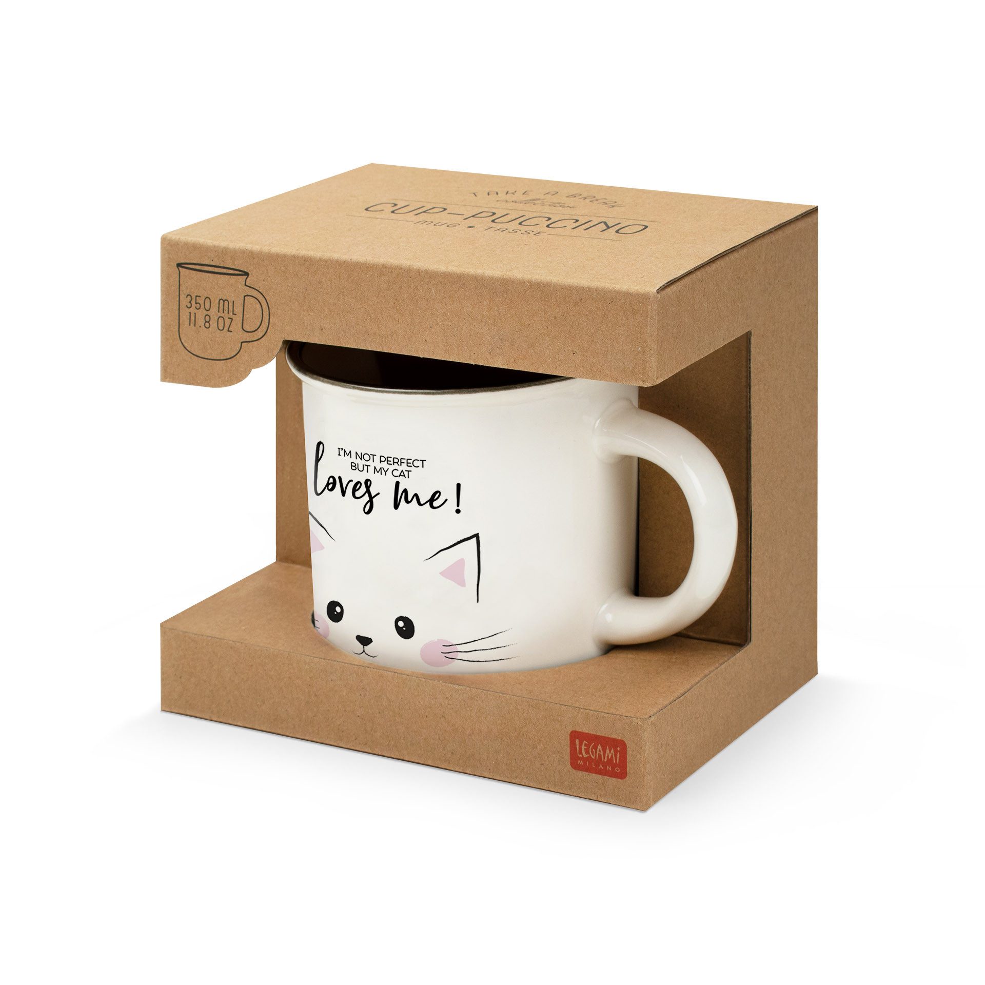 Legami Tasse Legami Porzellantasse Trinkbecher Cu-Puccino Kitty Katze