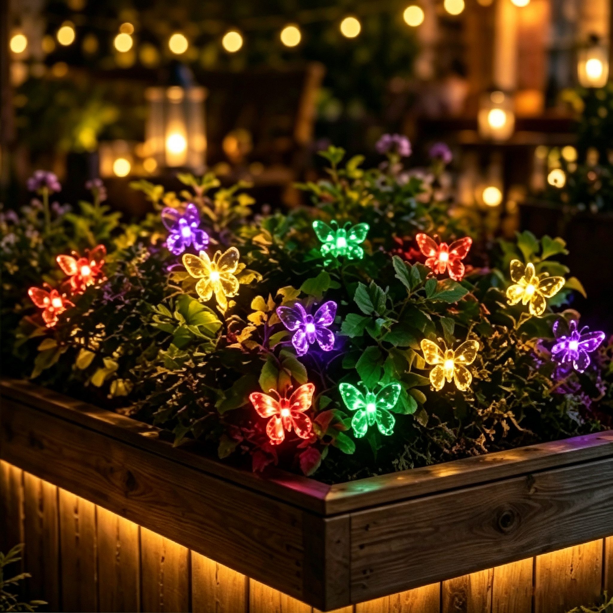 Salcar LED Solarleuchte Solarleuchten Garten Schmetterlinge Lichterkette Weihnachtsdeko, 5M 20 LED Bunt für Garten, Bäume, Terrasse, Weihnachten, Partys