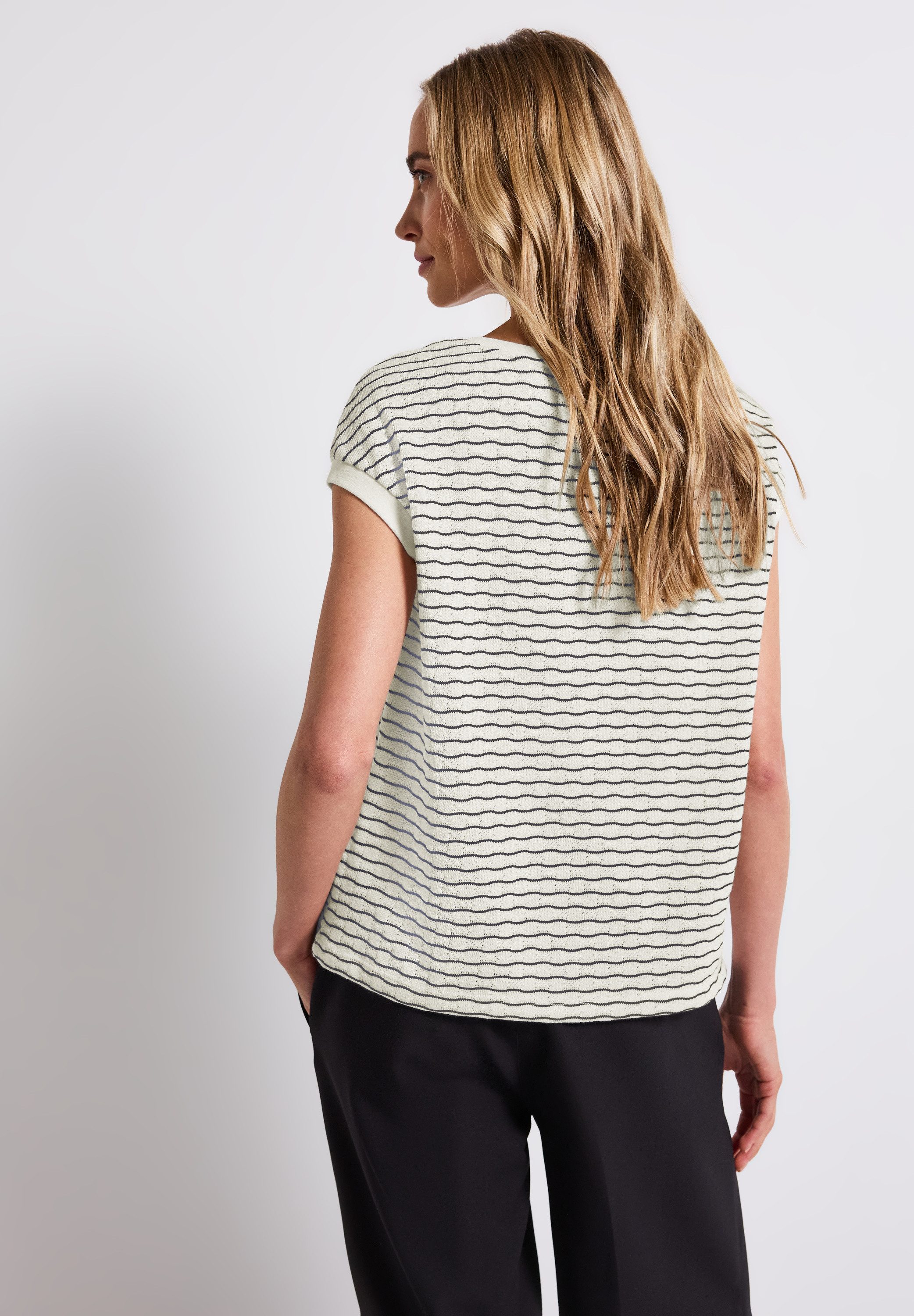 STREET ONE Shirttop mit Streifen Muster