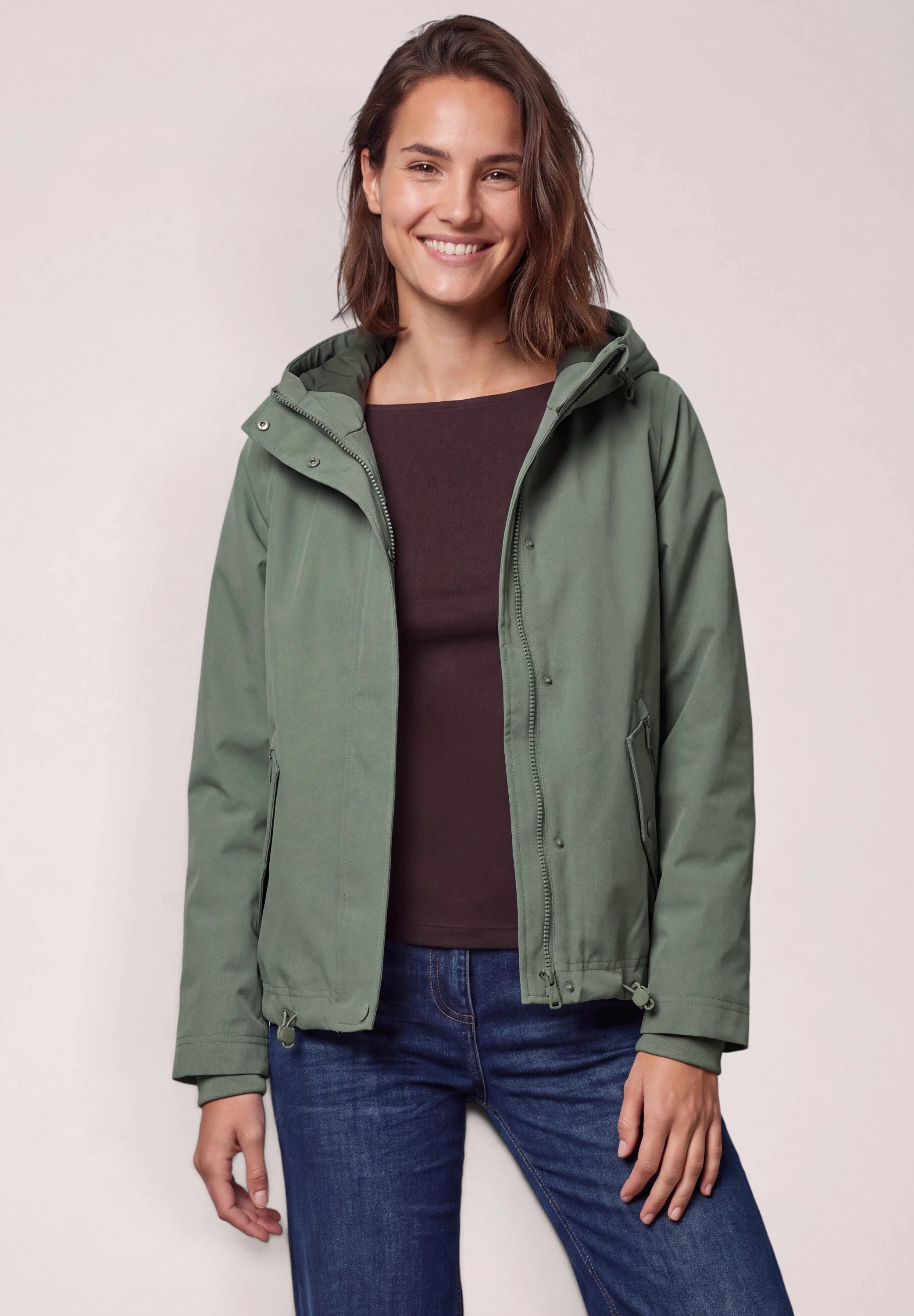 CECIL Kurzjacke mit Tunnelzug am Saum