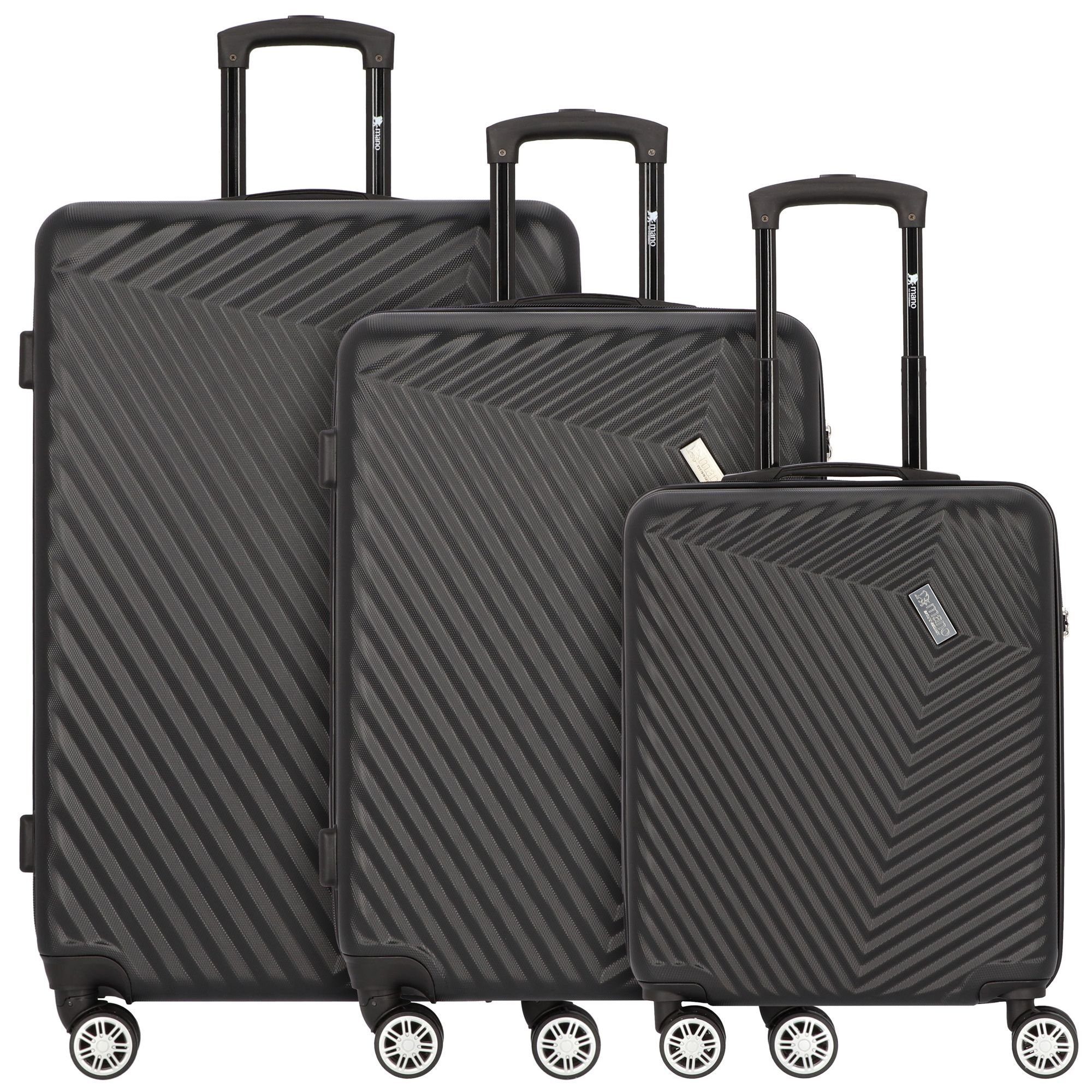 MANO Trolleyset Don Carlo, 4 Rollen, (3-teilig, 3 tlg), ABS