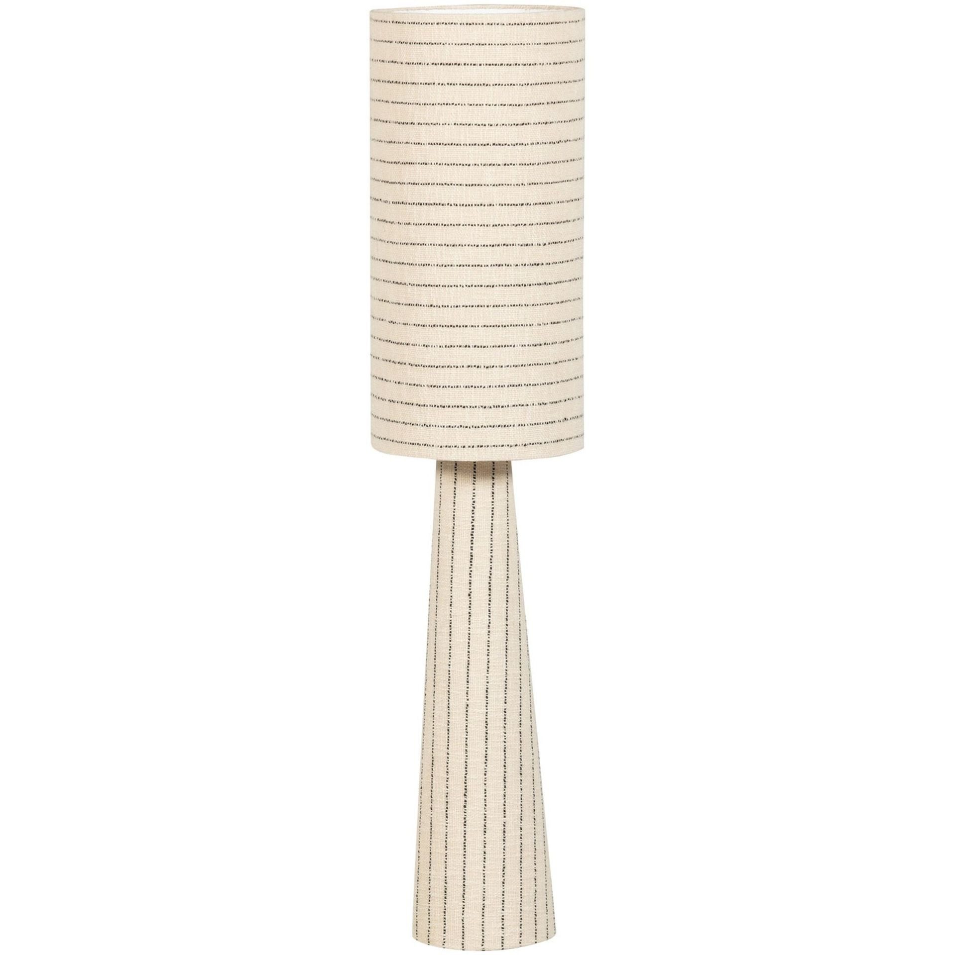 Vintagehaus Stehlampe Retro Loft Bouclé Stripes Natur 130 cm günstig online kaufen
