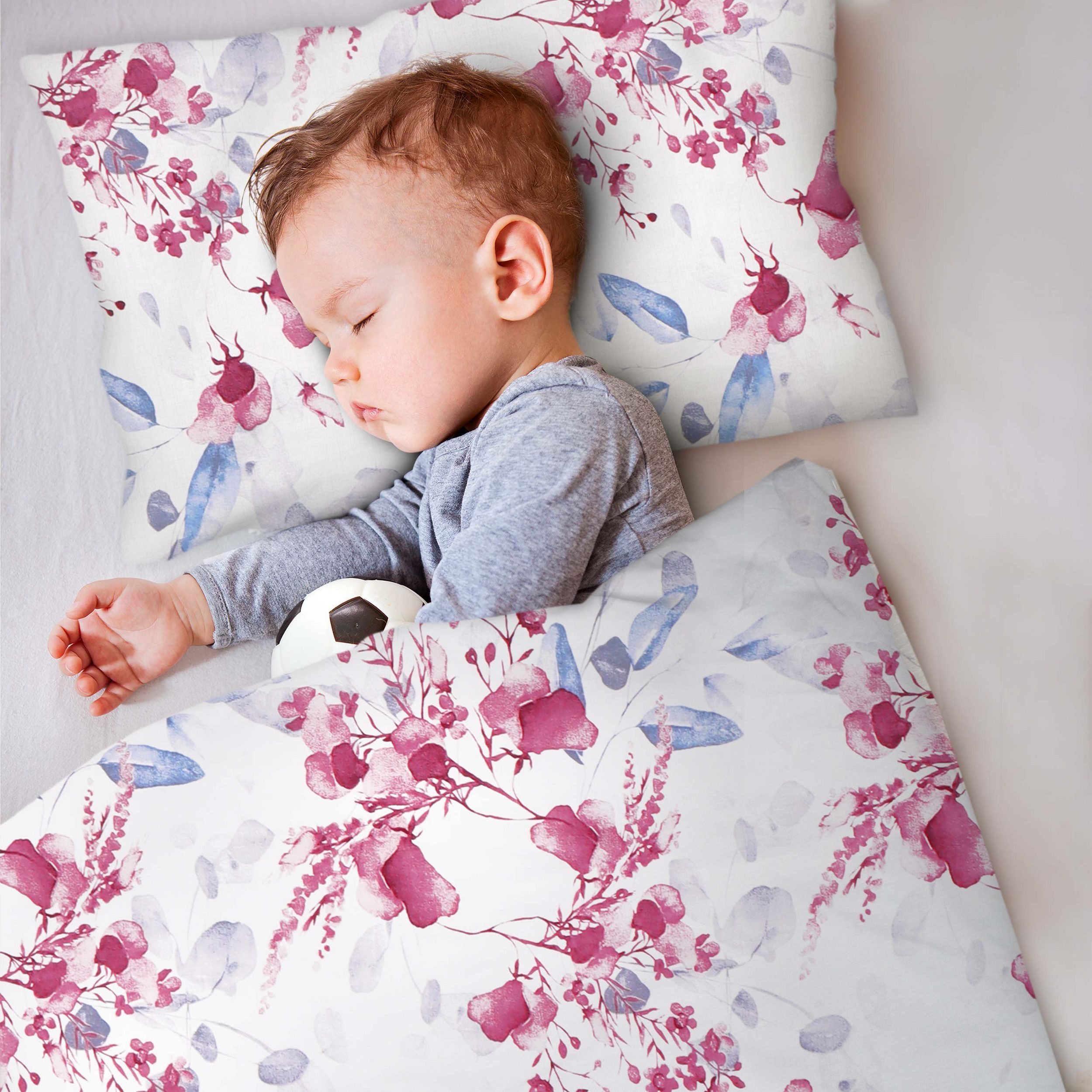 Amilian Kinderbettwäsche 100x135 - Bettwäsche Kinder - Kopfkissenbezug 40x60 cm Babybettwäsche, 2 teilig, 100% Baumwolle, für Mädchen und Jungen